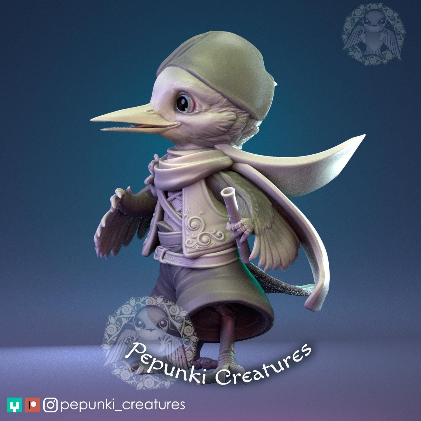 Woodpecker | Tabletop Miniature | Pepunki Creatures
