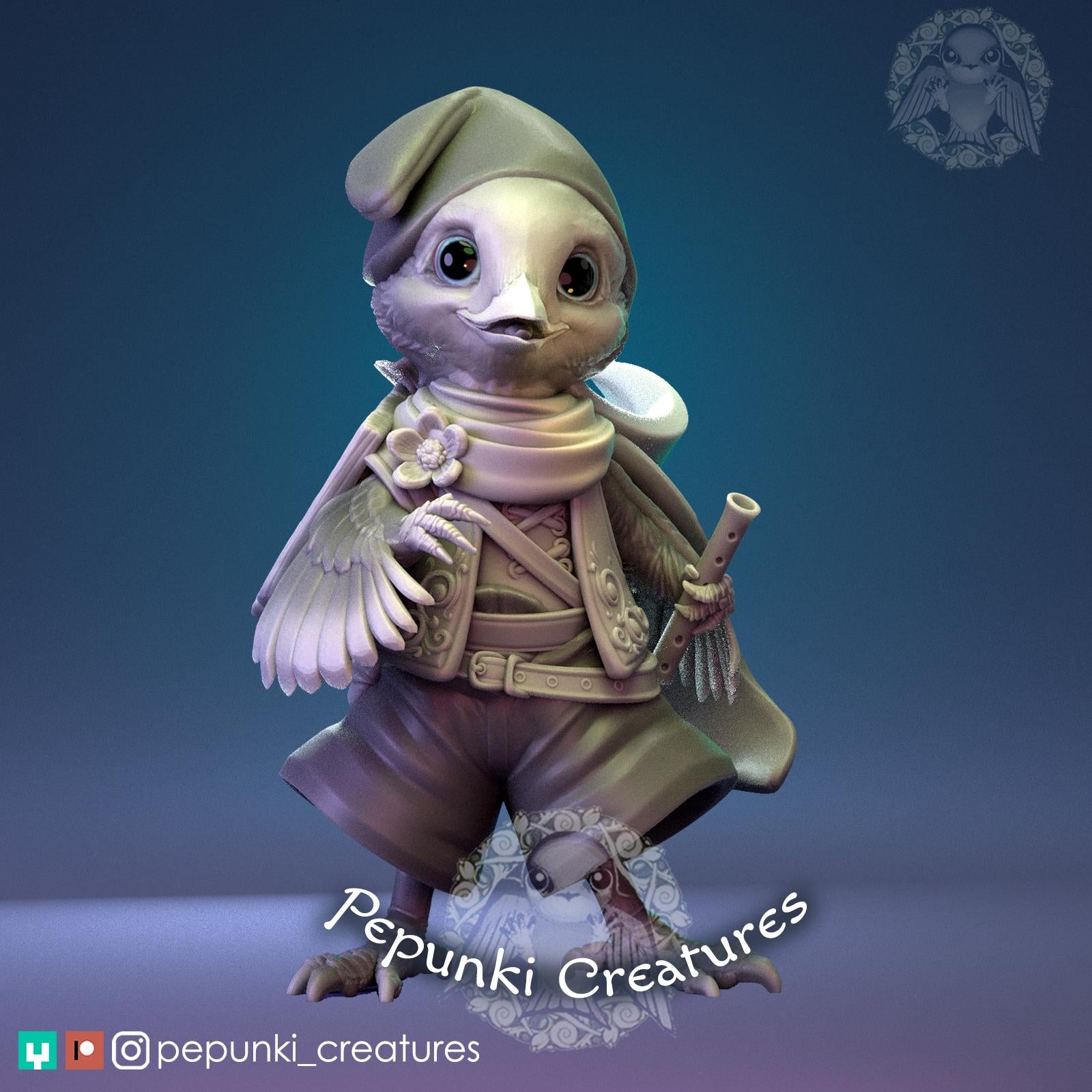 Woodpecker | Tabletop Miniature | Pepunki Creatures