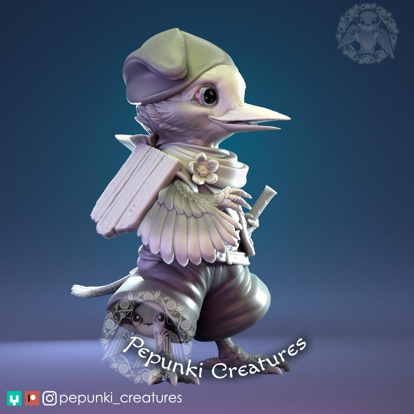 Woodpecker | Tabletop Miniature | Pepunki Creatures