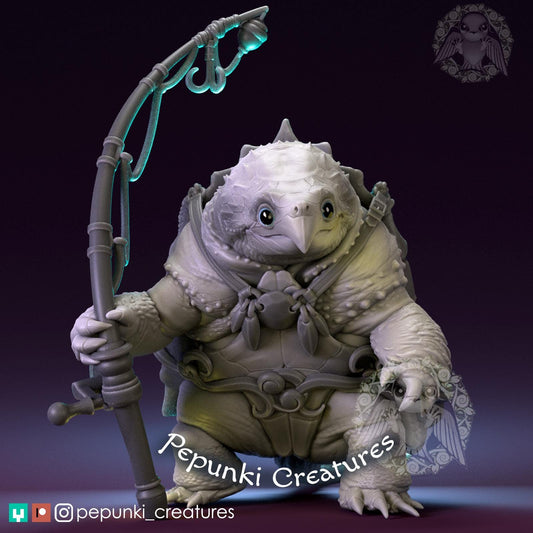 Snapping Turtle Fisherman | Tabletop Miniature | Pepunki Creatures