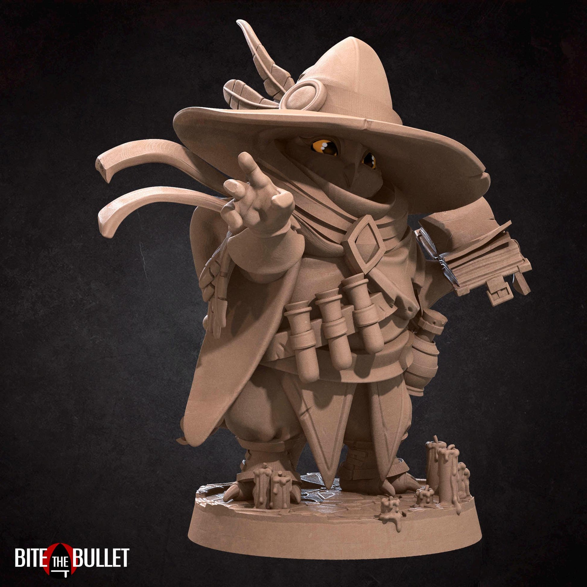 Owlfolk Wizard Miniature | Bite the Bullet