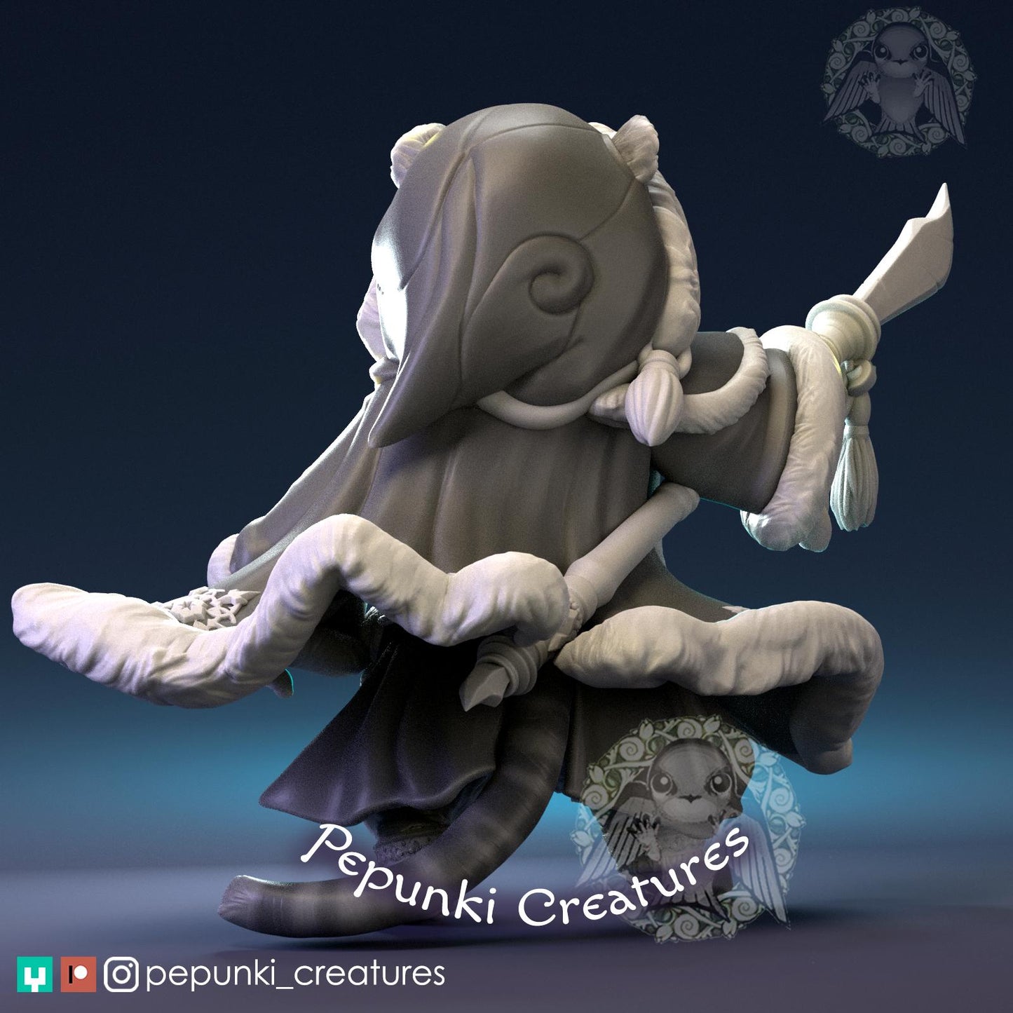Tiger Warrior | Tabletop Miniature | Pepunki Creatures
