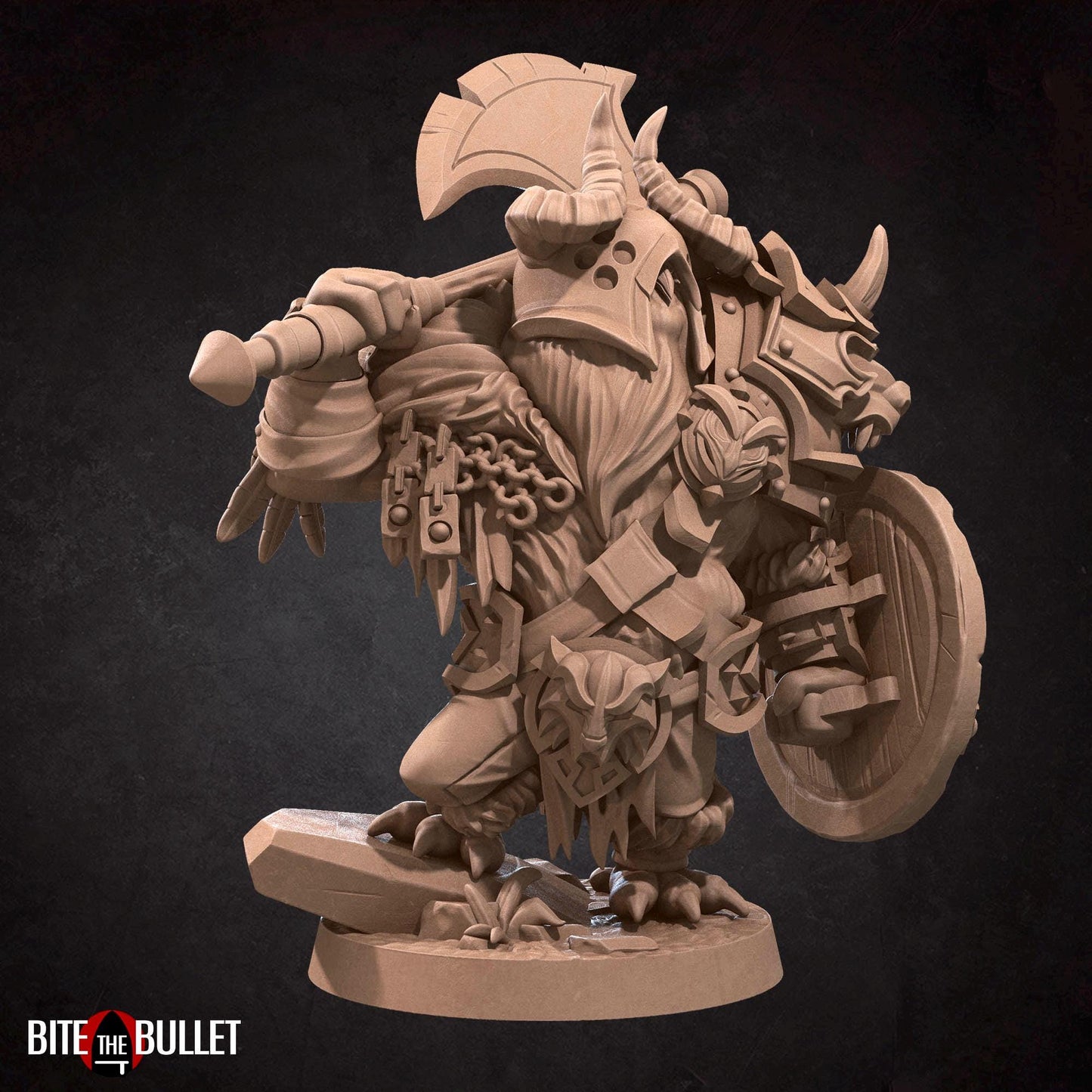 Owlfolk Barbarian Miniature | Bite the Bullet