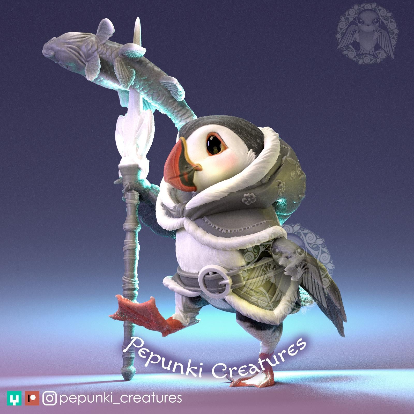 Puffin | Tabletop Miniature | Pepunki Creatures
