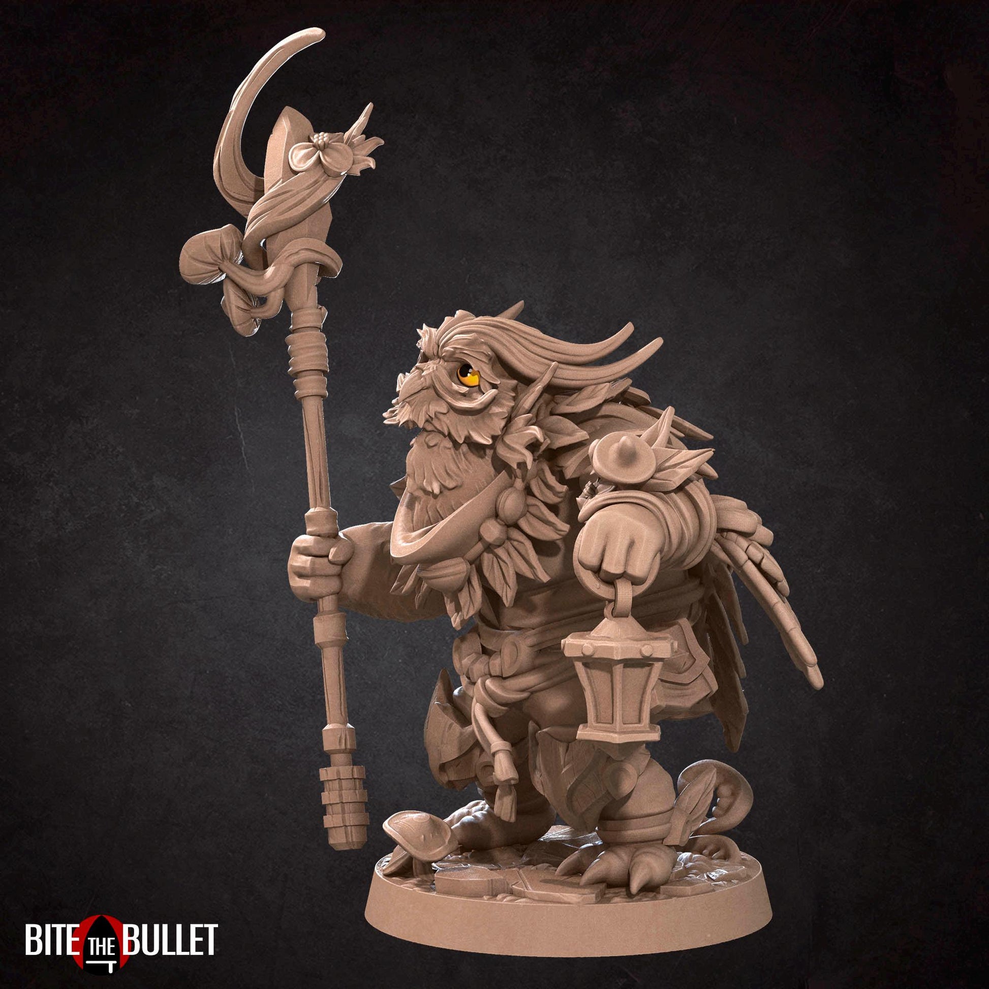Owlfolk Druid Miniature | Bite the Bullet