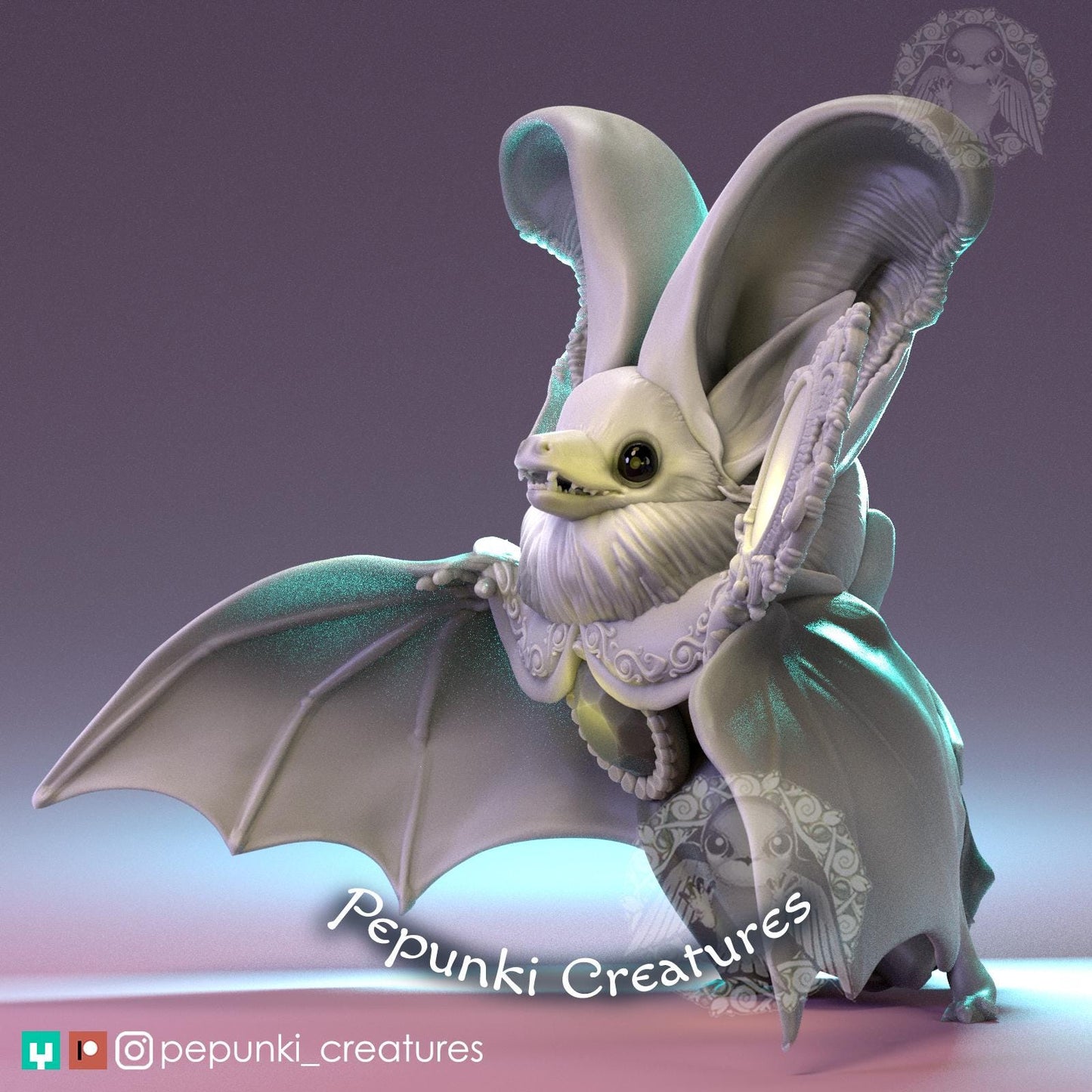 Long-Eared Bat Countess | Tabletop Miniature | Pepunki Creatures