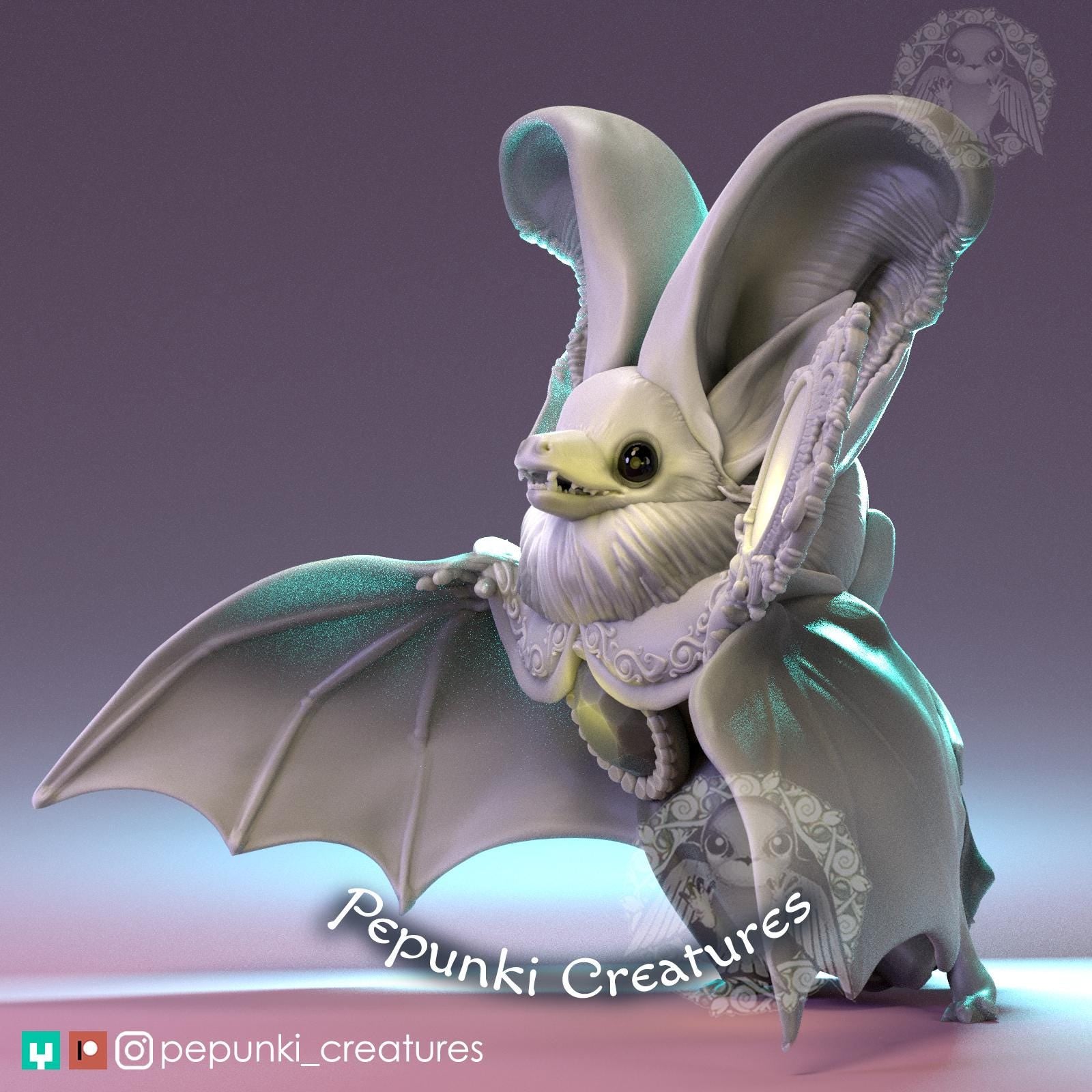 Long-Eared Bat Countess | Tabletop Miniature | Pepunki Creatures