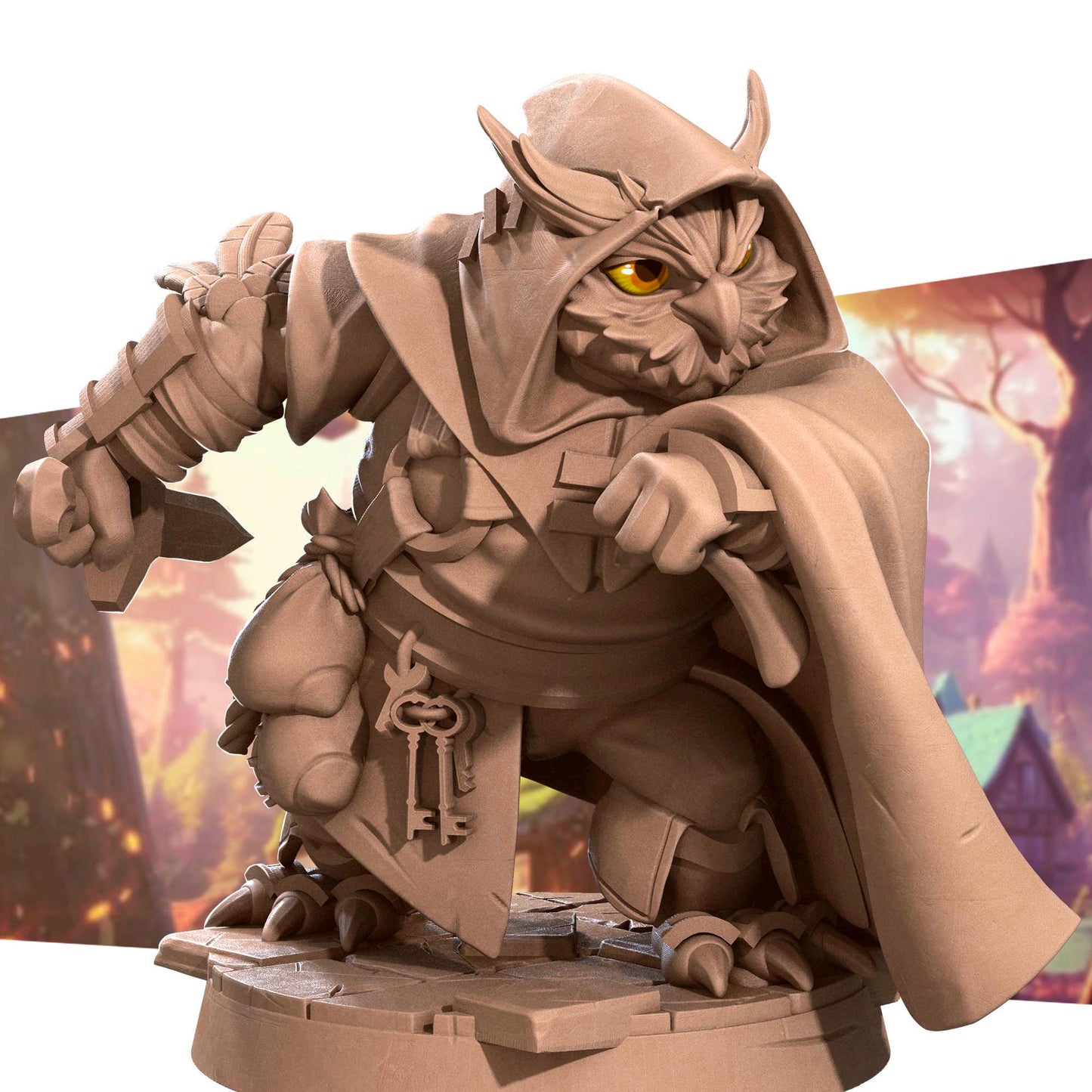 Owlfolk Rogue Miniature | Bite the Bullet