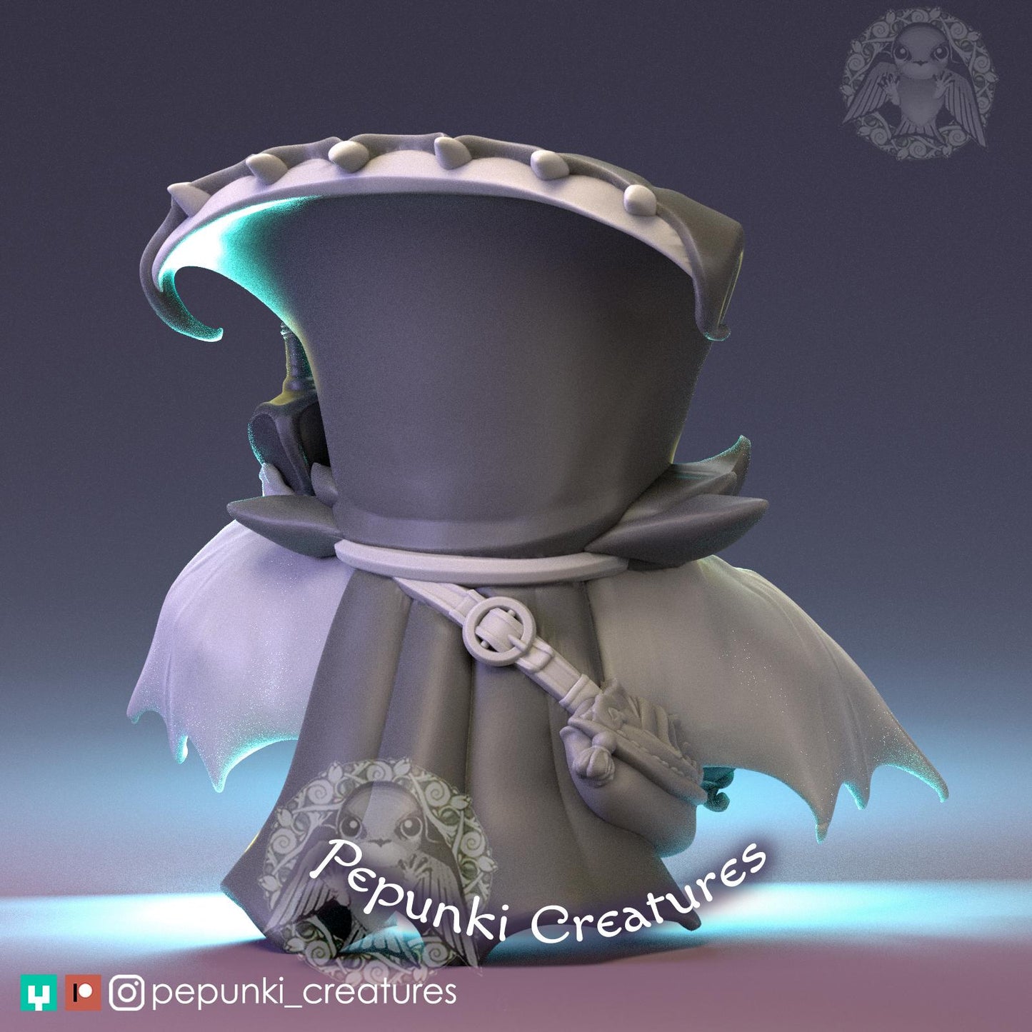 Honduran White Bat Butler | Tabletop Miniature | Pepunki Creatures