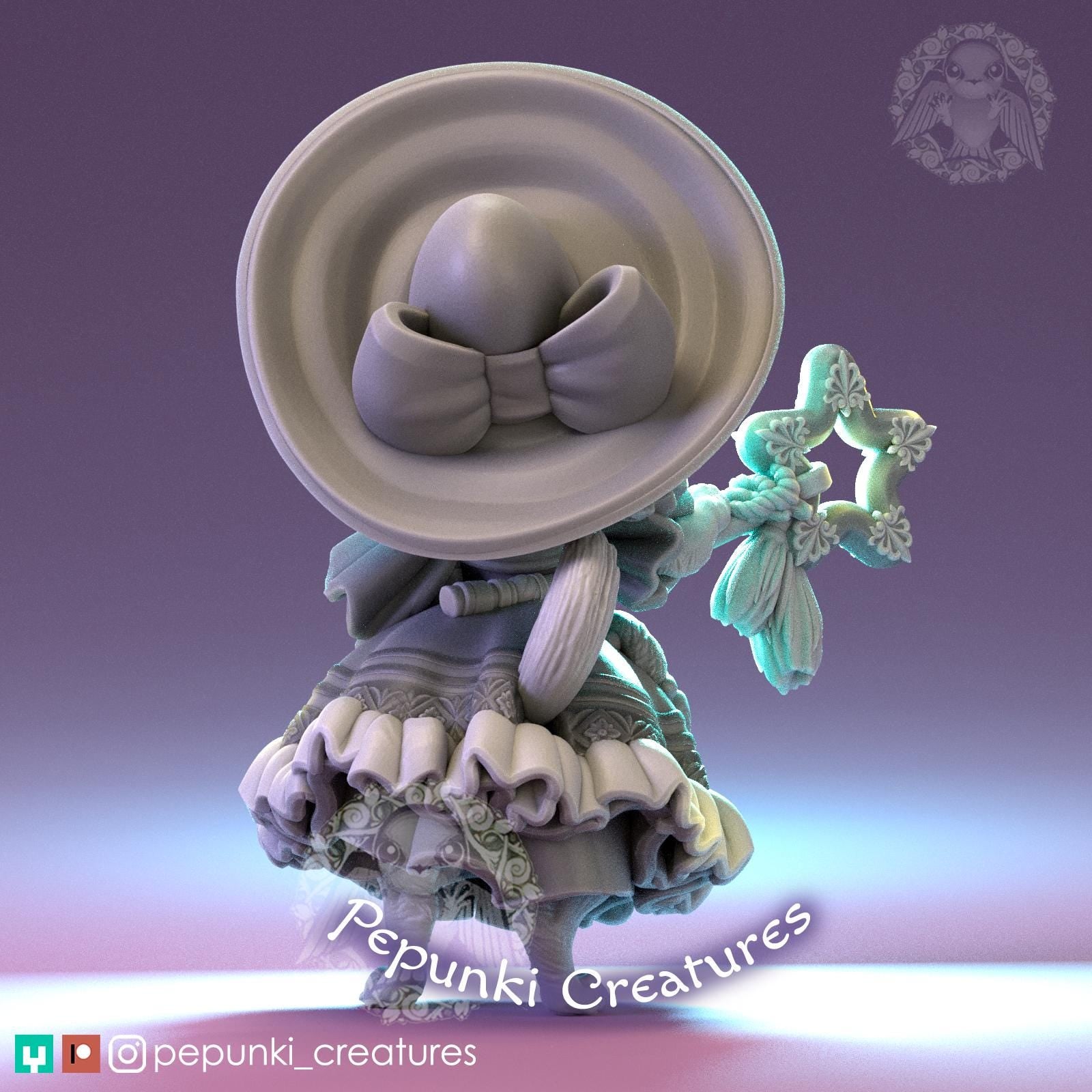 Chihuahua Sorceress | Tabletop Miniature | Pepunki Creatures
