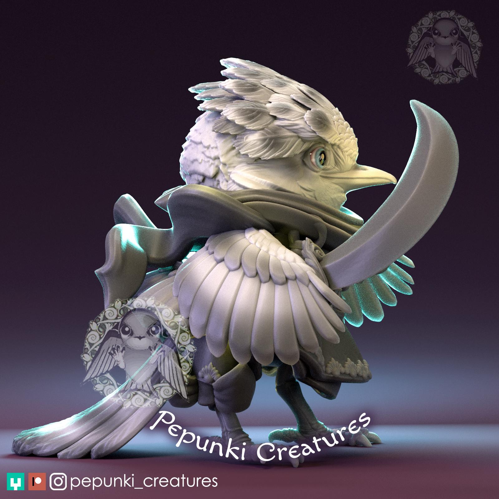Flycatcher Lady Pirate | Tabletop Miniature | Pepunki Creatures