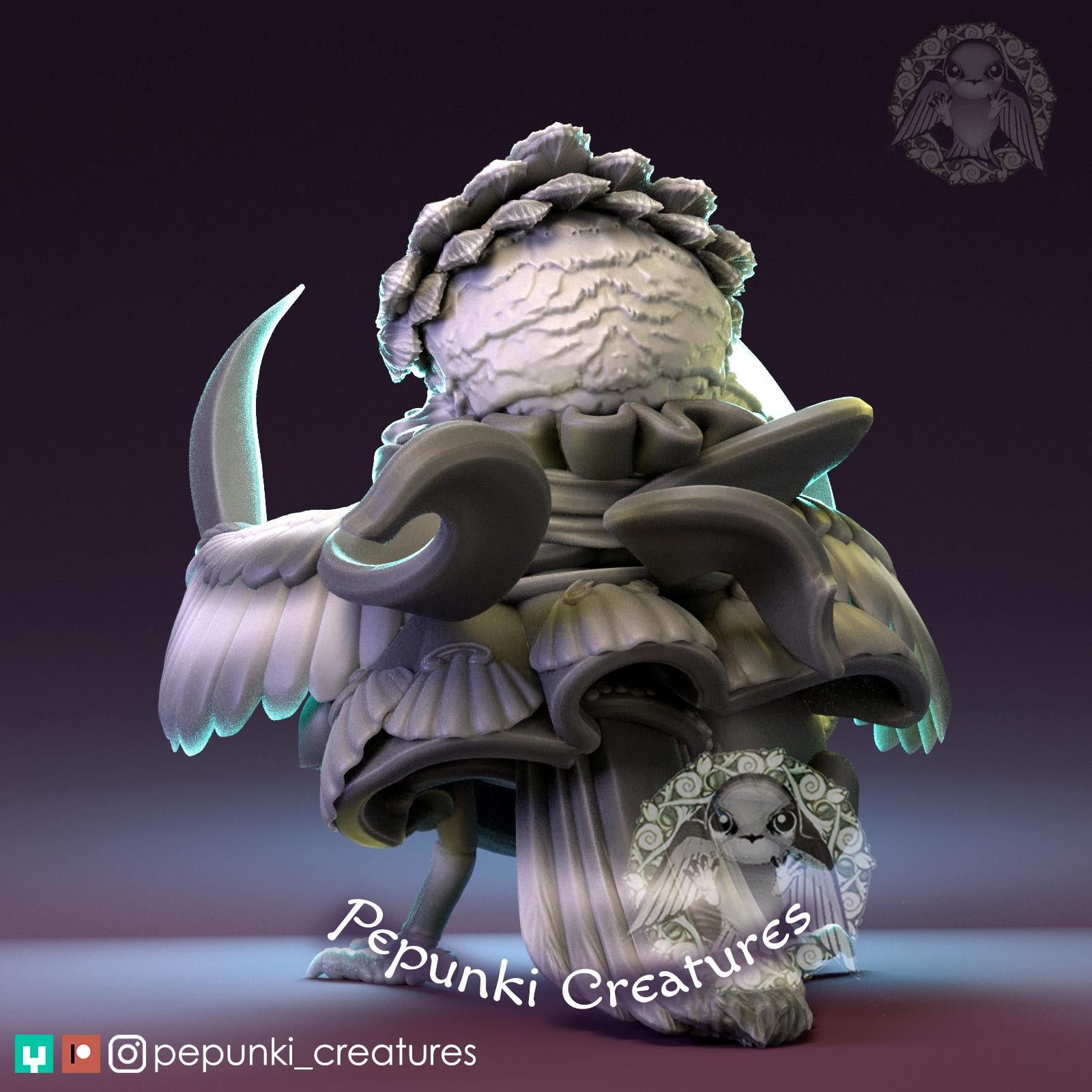 Flycatcher Lady Pirate | Tabletop Miniature | Pepunki Creatures