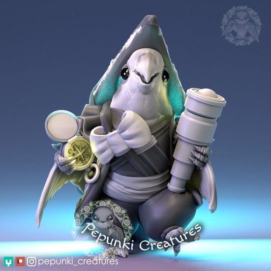 Cockatiel Navigator | Tabletop Miniature | Pepunki Creatures