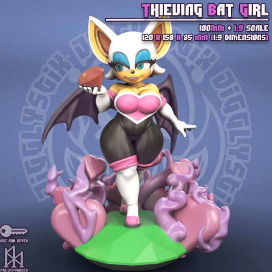 Thieving Bat Girl Model Kit | 3D Resin Printed Figurine | Jigglystix