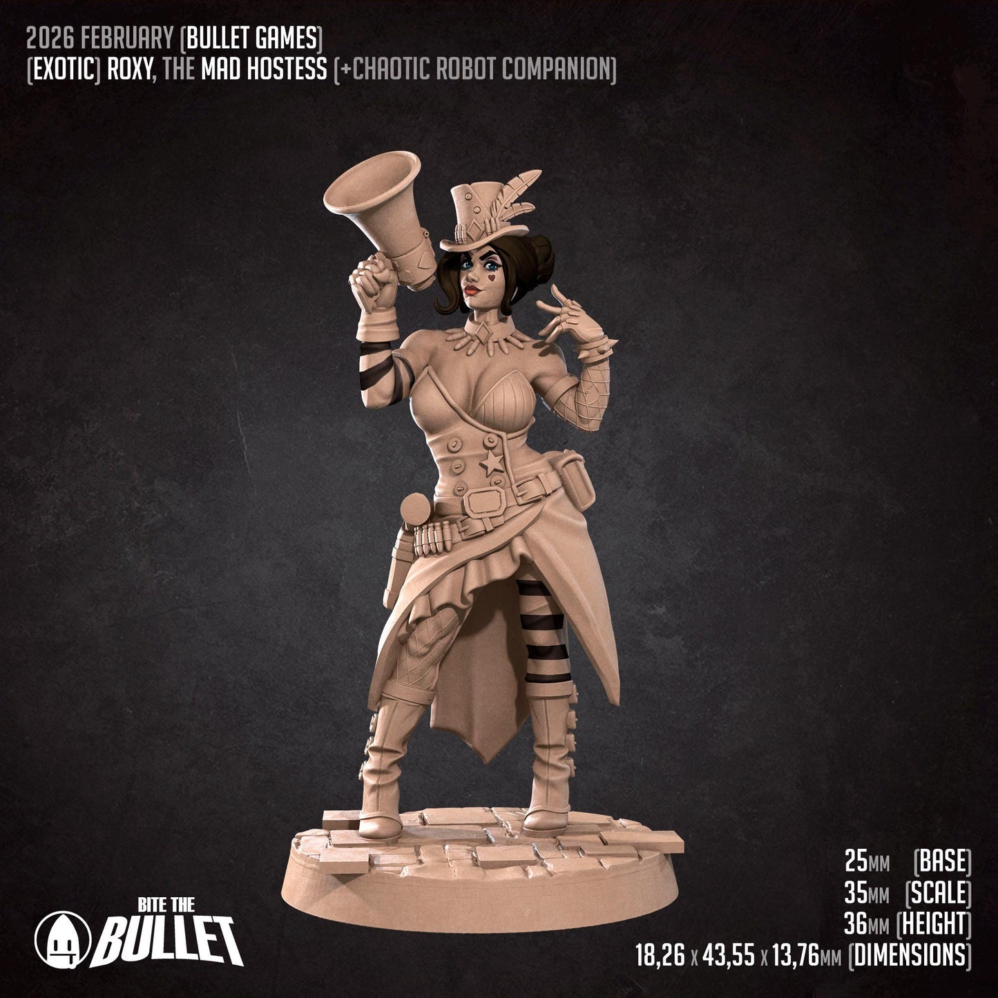 Roxy, the Mad Hostess | Bite the Bullet Miniatures