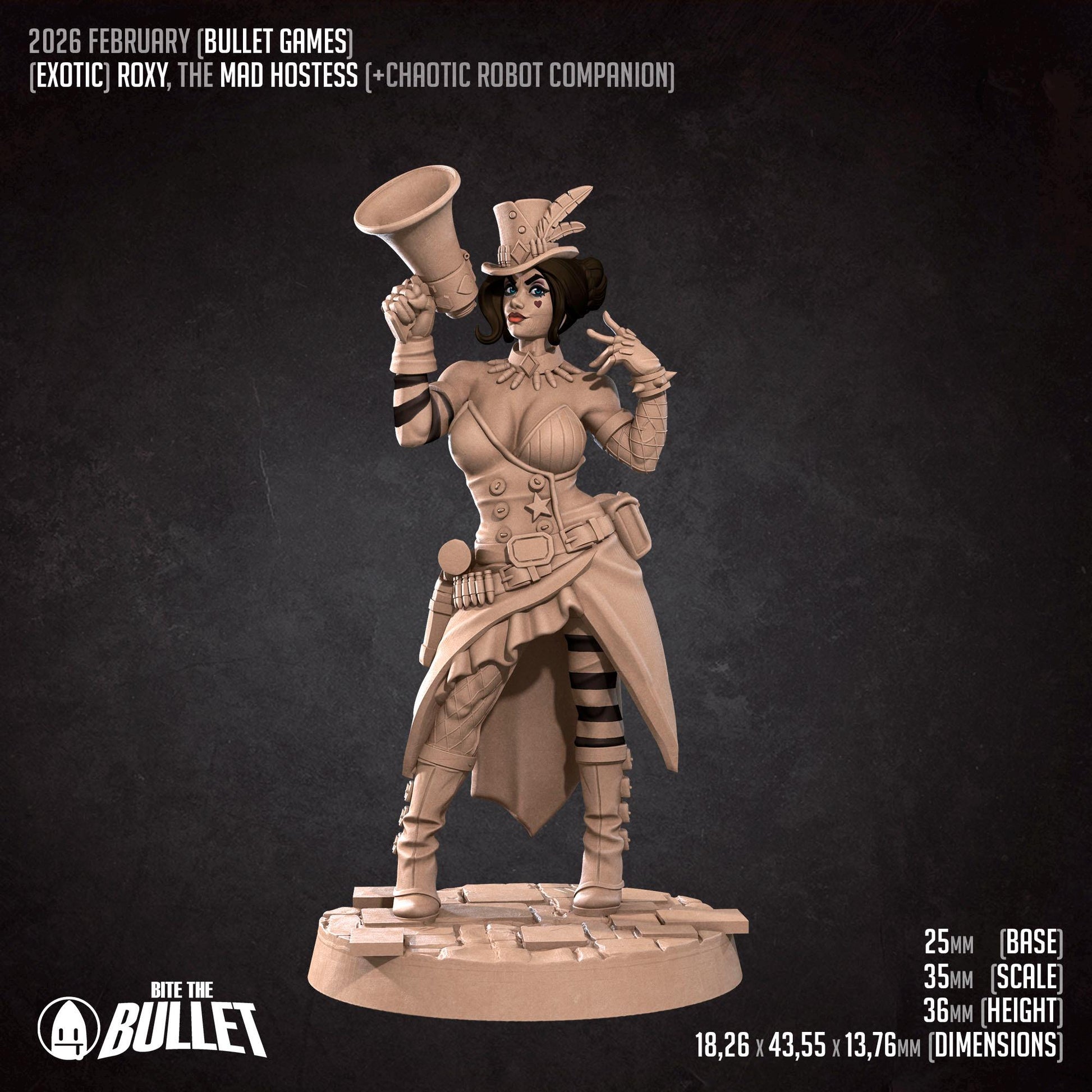 Roxy, the Mad Hostess | Bite the Bullet Miniatures