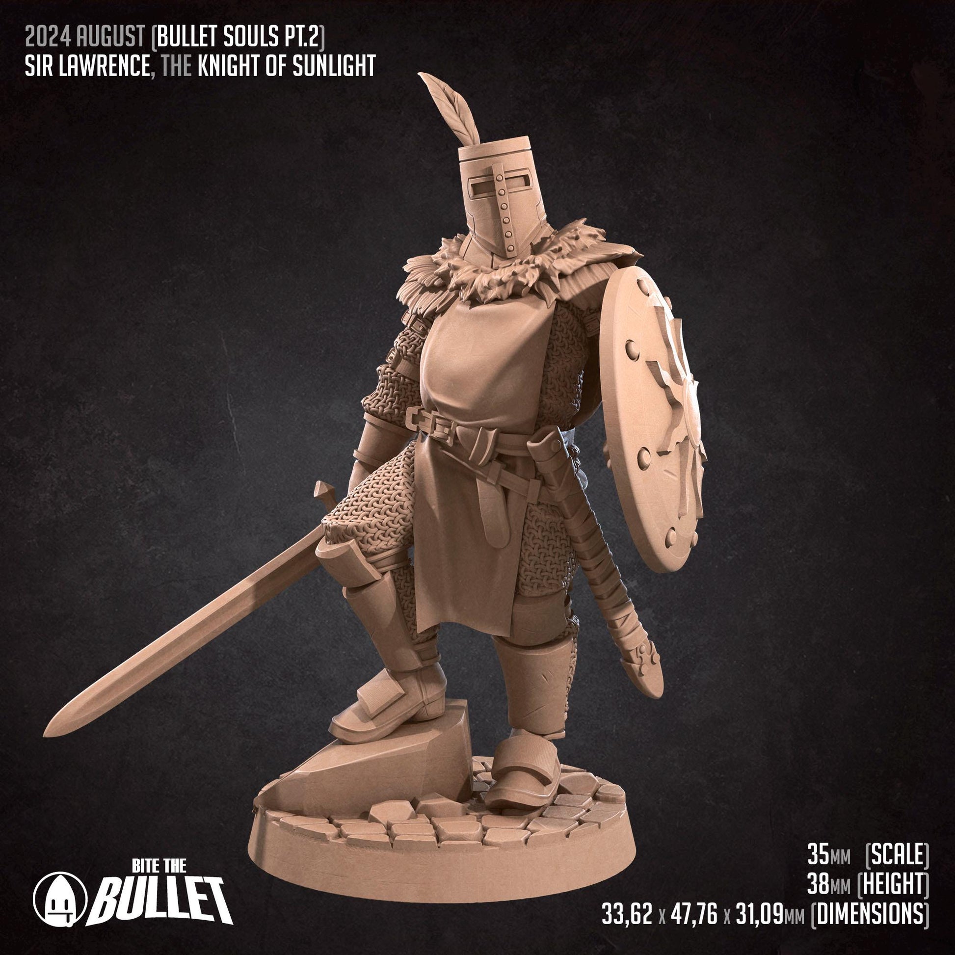Sir Lawrence, the Knight of Sunlight | Bite the Bullet Miniatures
