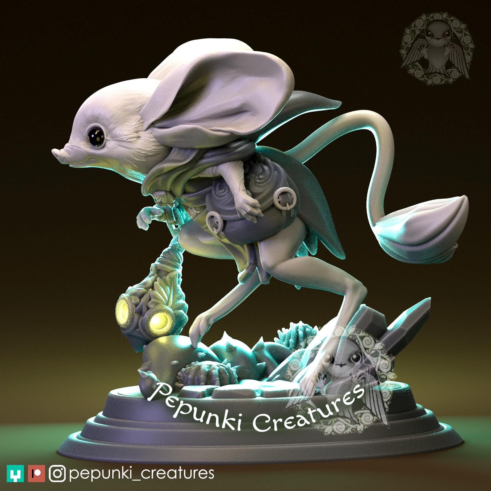 Long-Eared Jeroba | Tabletop Miniature | Pepunki Creatures
