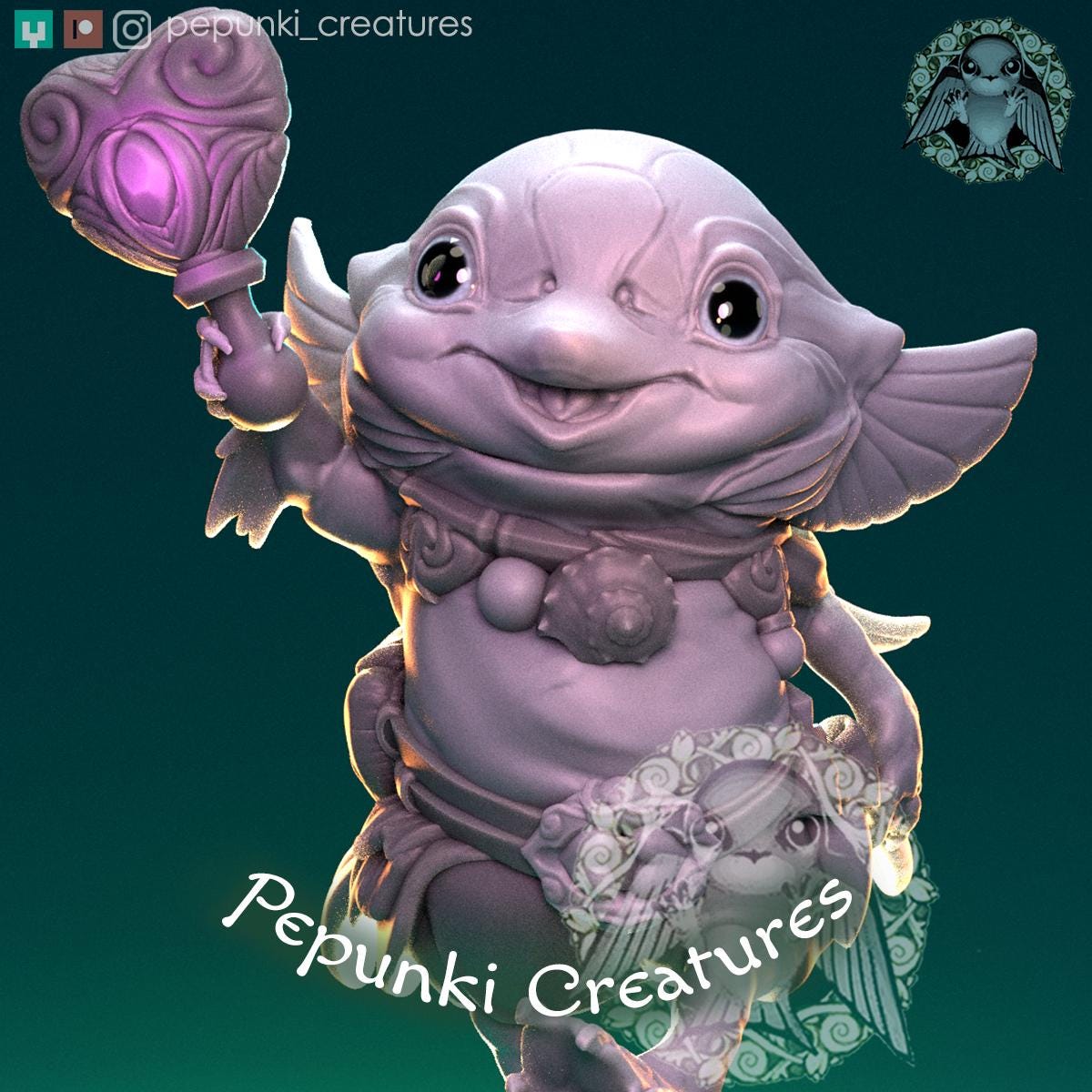 Little Sea Creature | Tabletop Miniature | Pepunki Creatures