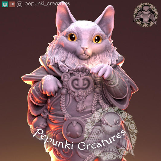Noble Cat | Tabletop Miniature | Pepunki Creatures