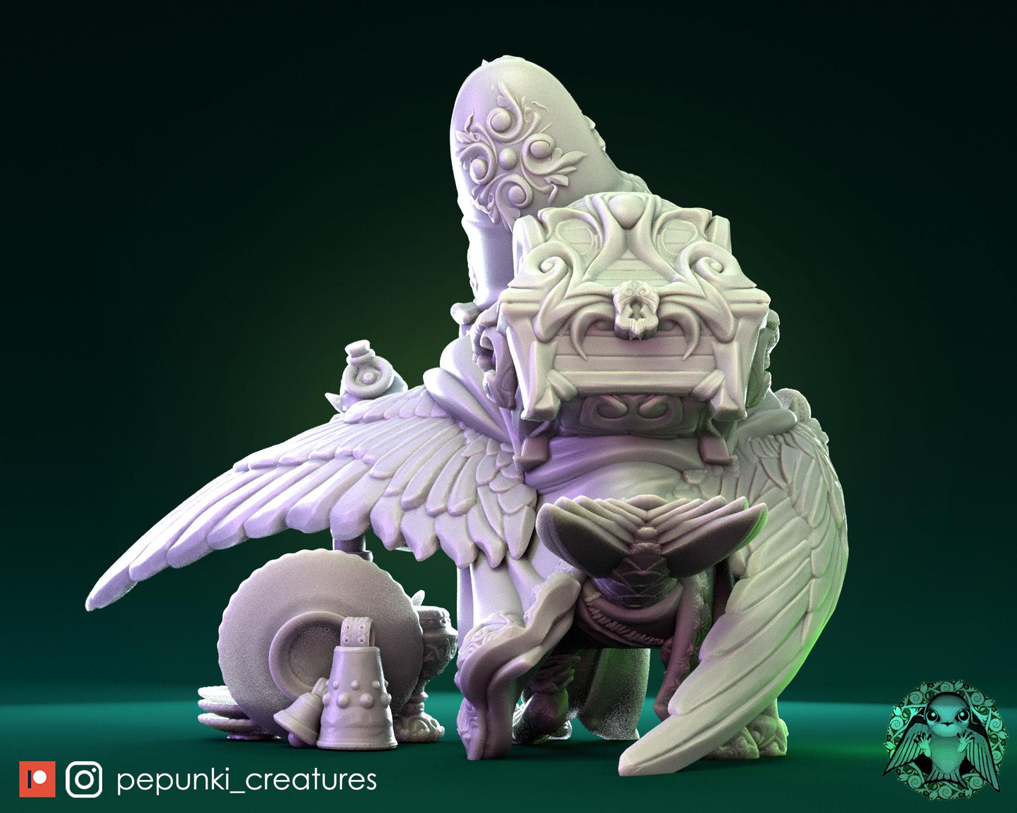 Swift Bird Merchant | Tabletop Miniature | Pepunki Creatures