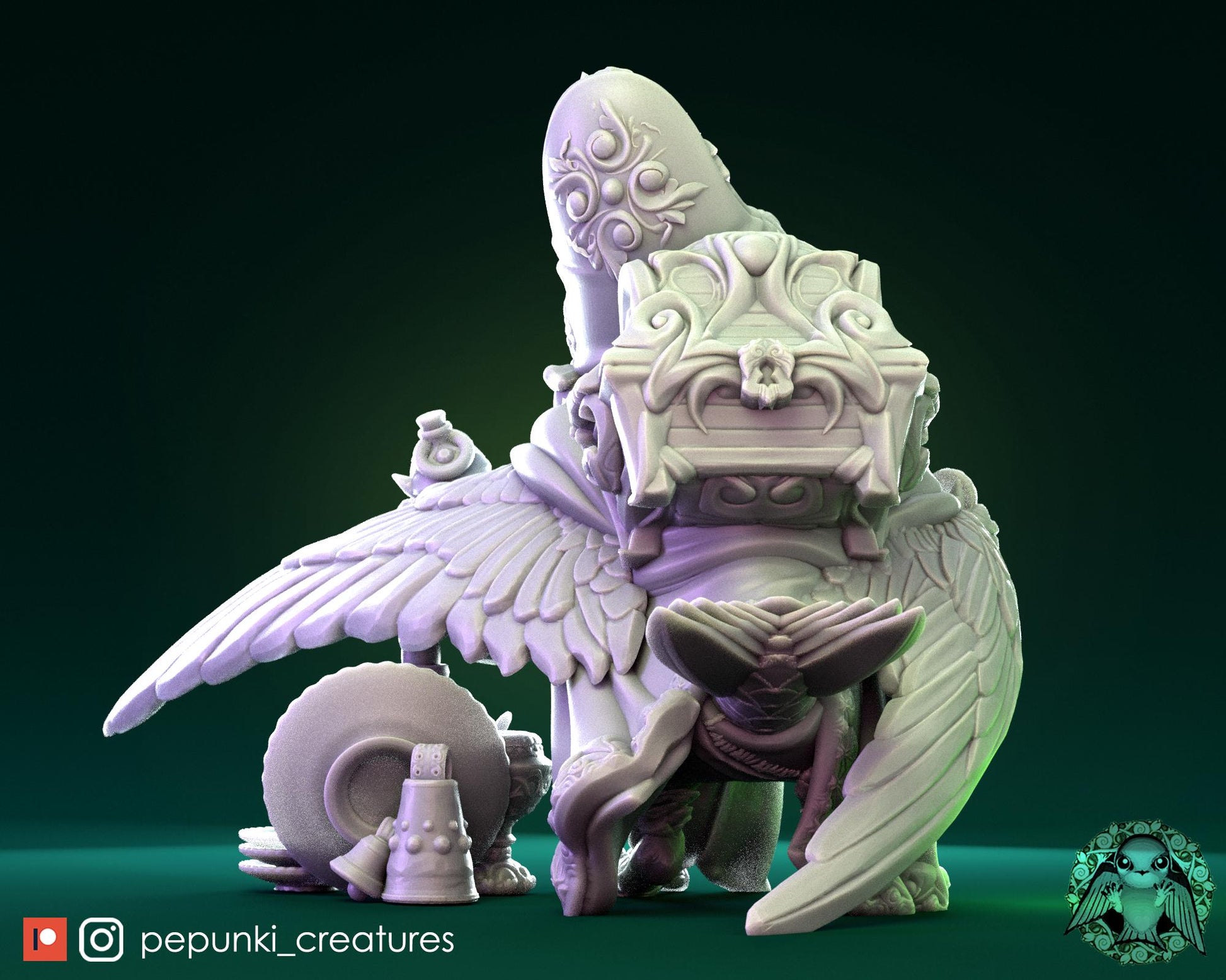 Swift Bird Merchant | Tabletop Miniature | Pepunki Creatures