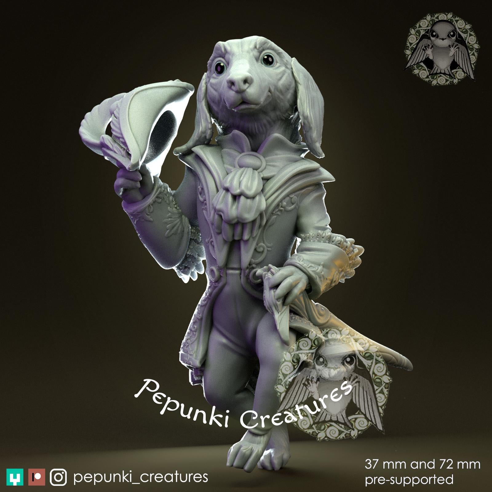 Dog Gentleman | Tabletop Miniature | Pepunki Creatures