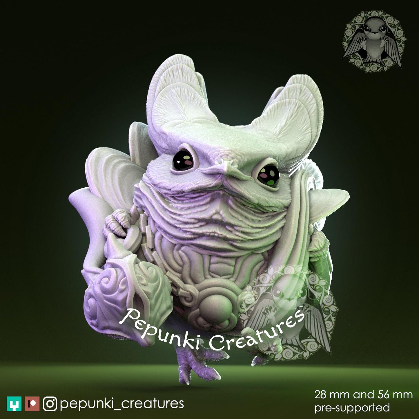 Nightjar Bird Merchant | Tabletop Miniature | Pepunki Creatures