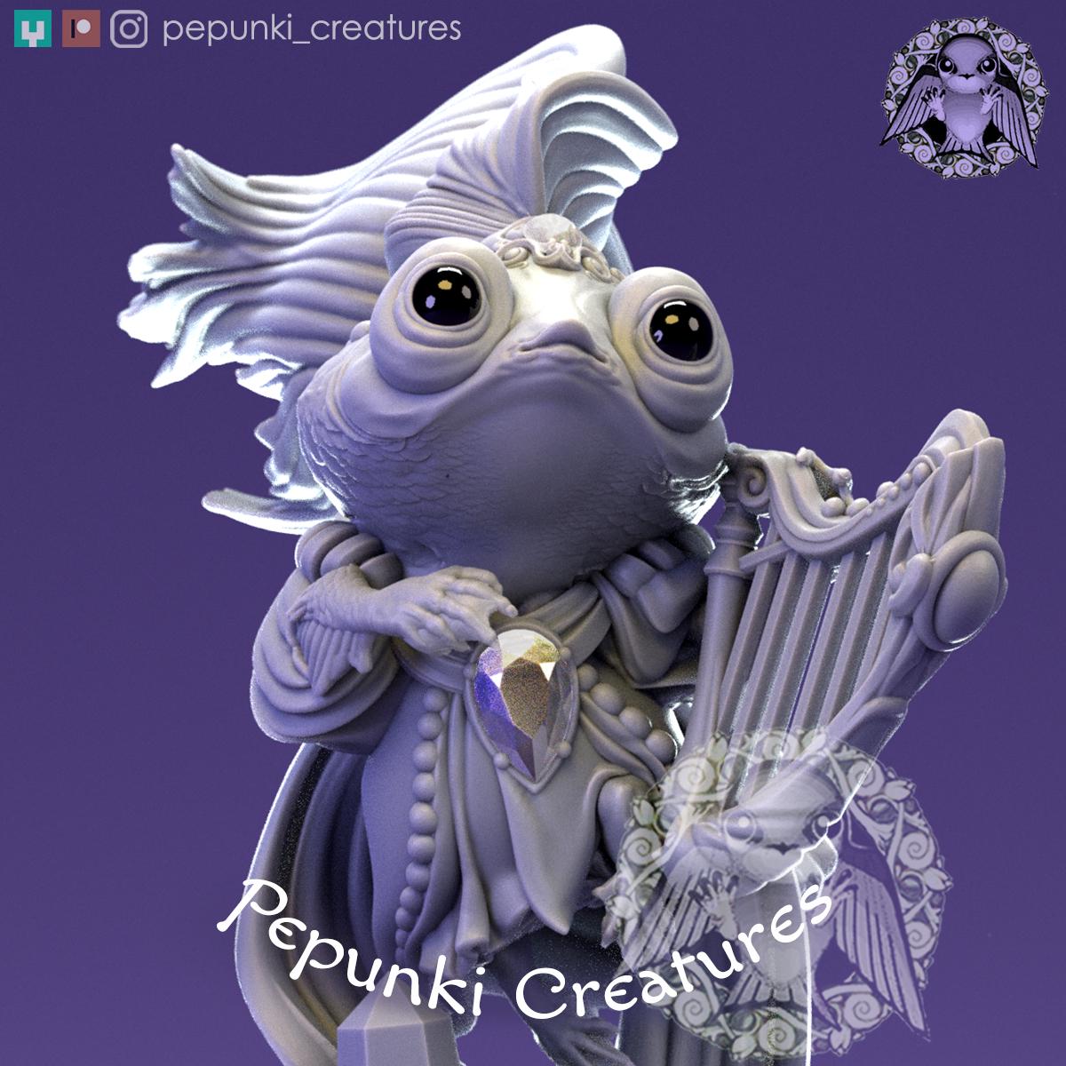 Goldfish Lady | Tabletop Miniature | Pepunki Creatures