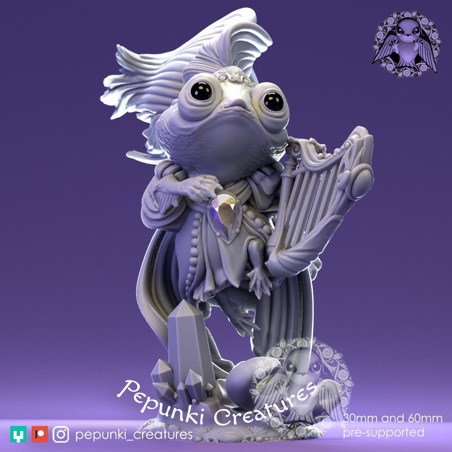 Goldfish Lady | Tabletop Miniature | Pepunki Creatures