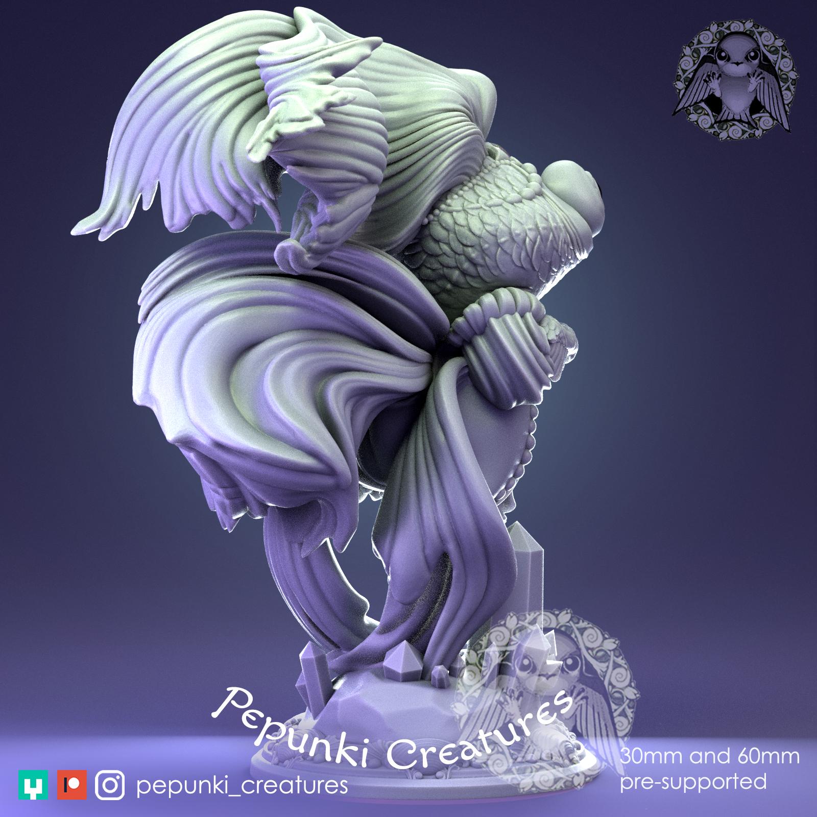 Goldfish Lady | Tabletop Miniature | Pepunki Creatures