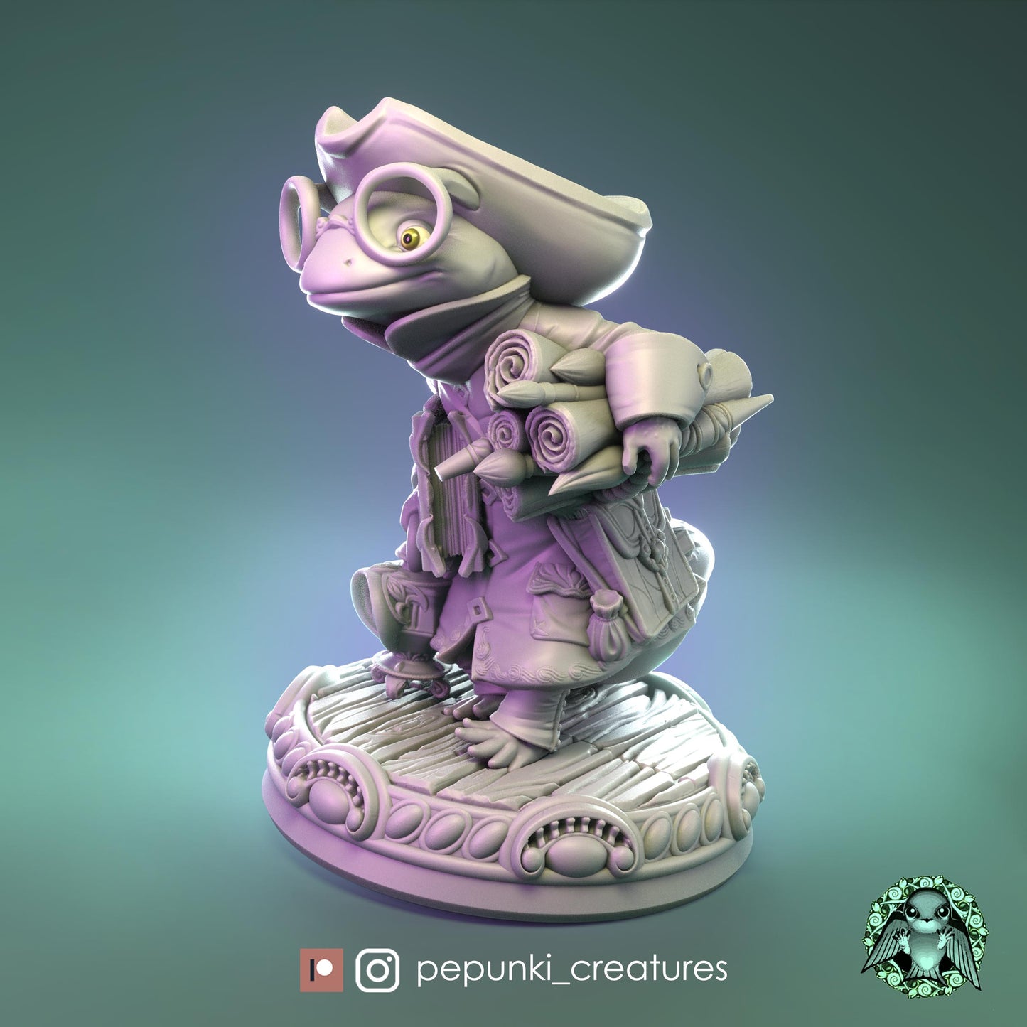 John Newt, the Scientist | Tabletop Miniature | Pepunki Creatures