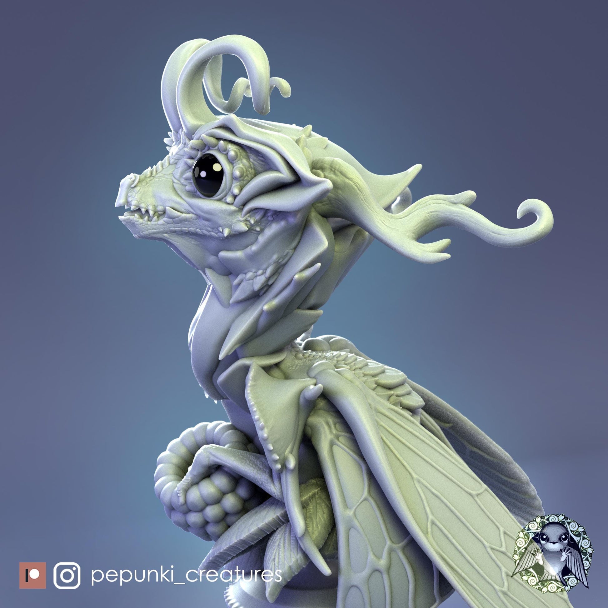 Fairy Dragon Bust | Tabletop Miniature | Pepunki Creatures