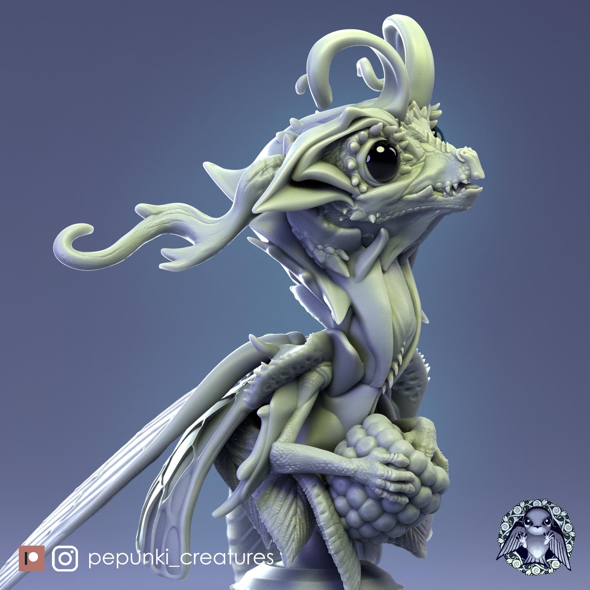 Fairy Dragon Bust | Tabletop Miniature | Pepunki Creatures