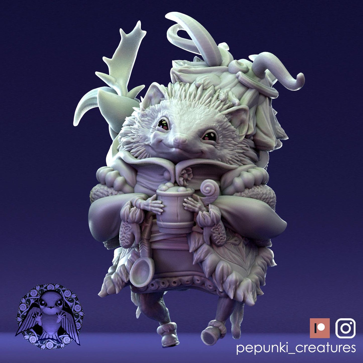Hedgehog | Tabletop Miniature | Pepunki Creatures