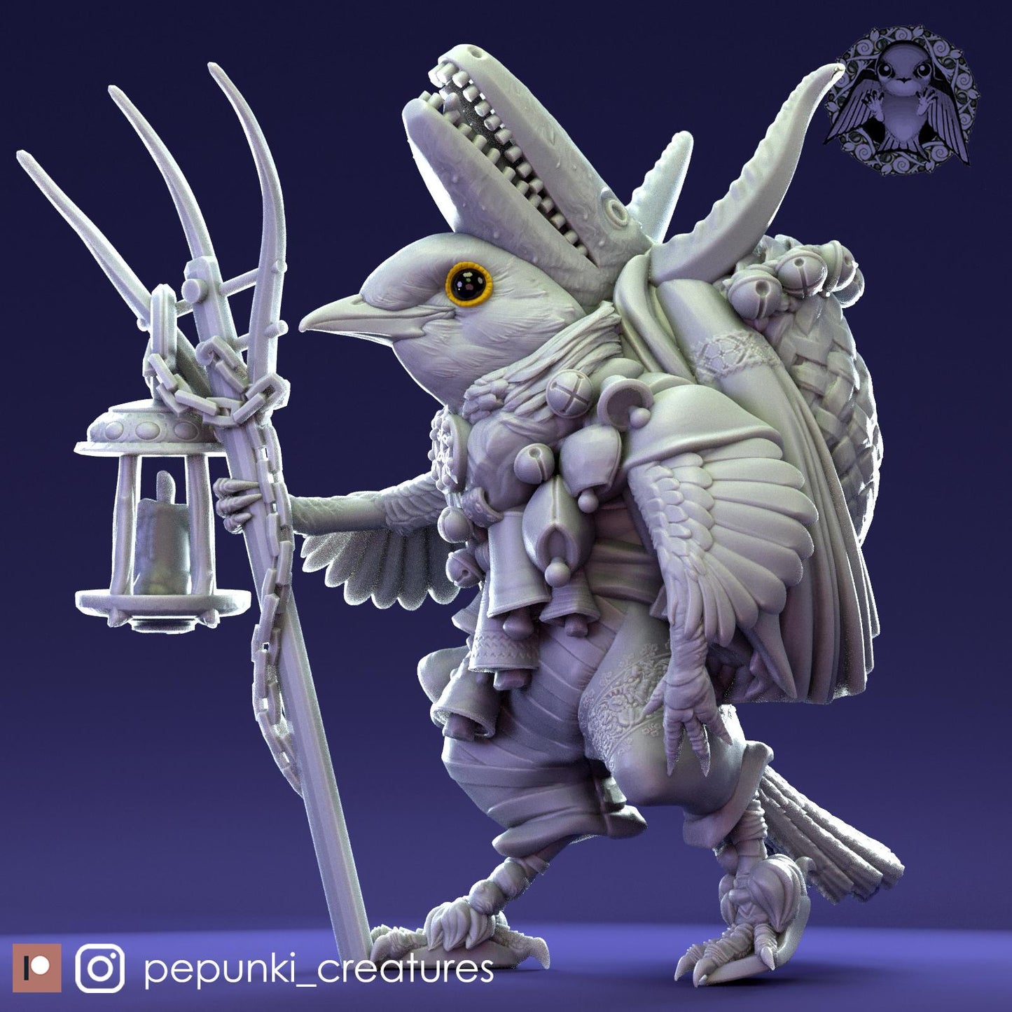Thrush Bird | Tabletop Miniature | Pepunki Creatures