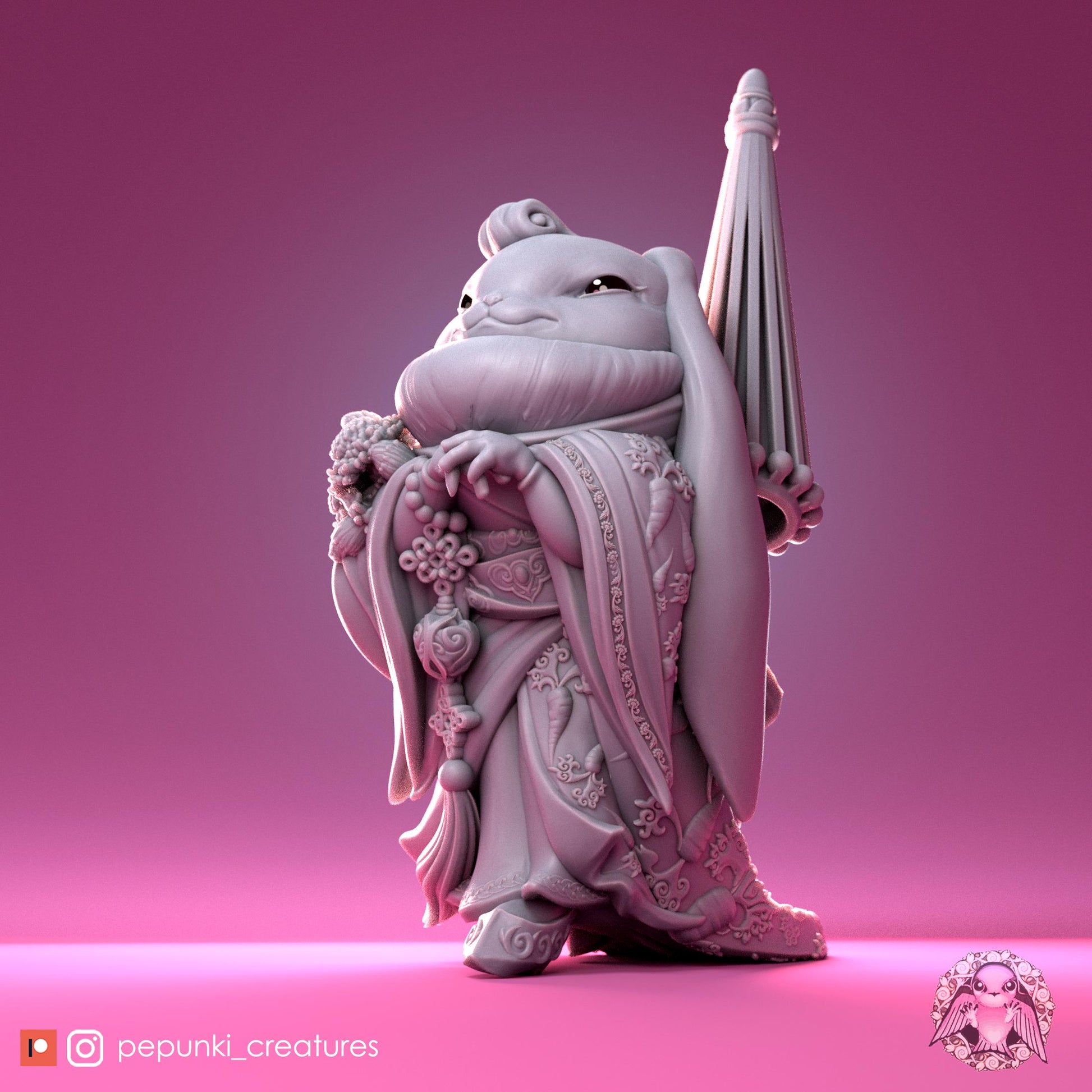Bunny Lady | Tabletop Miniature | Pepunki Creatures