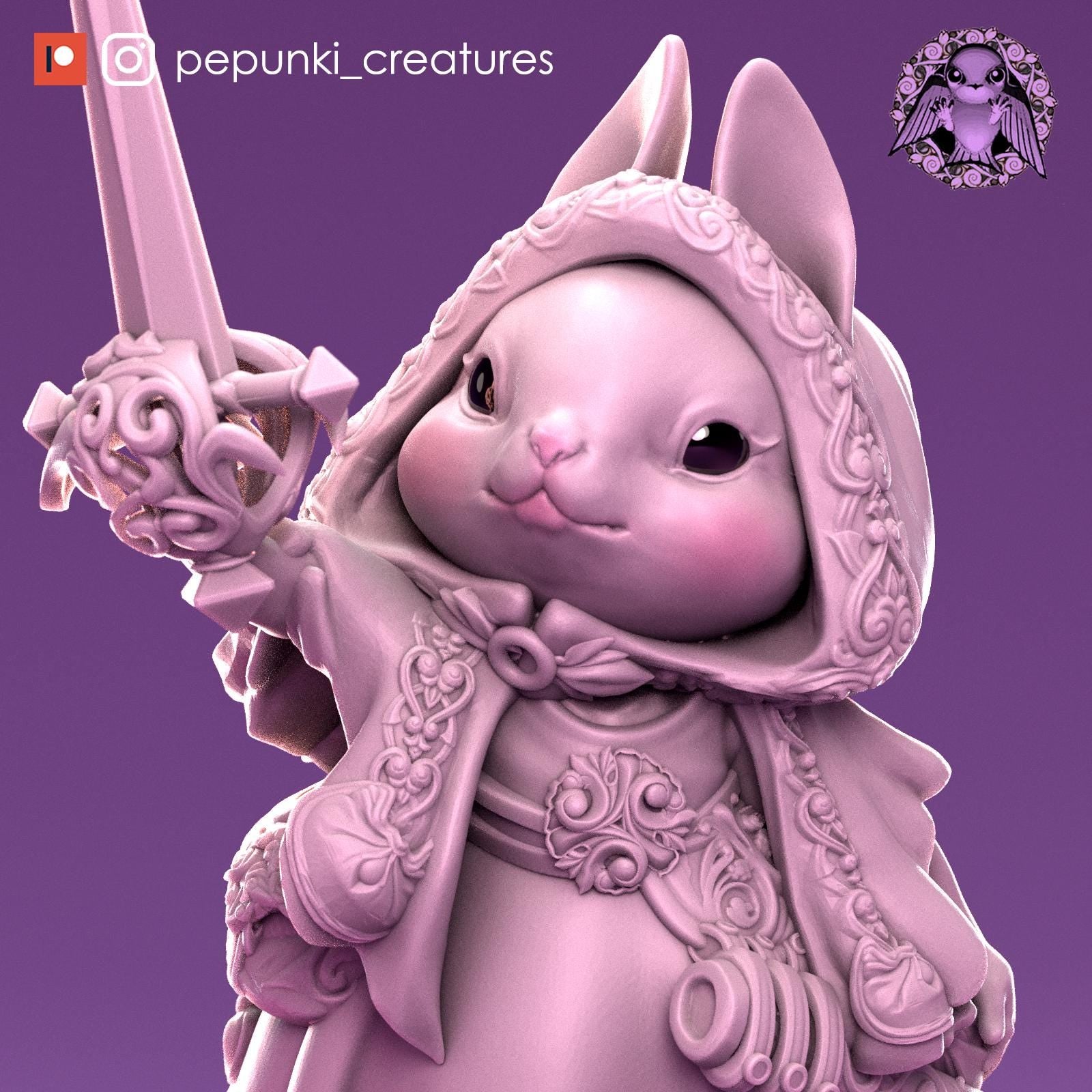 Bunny Rogue | Tabletop Miniature | Pepunki Creatures