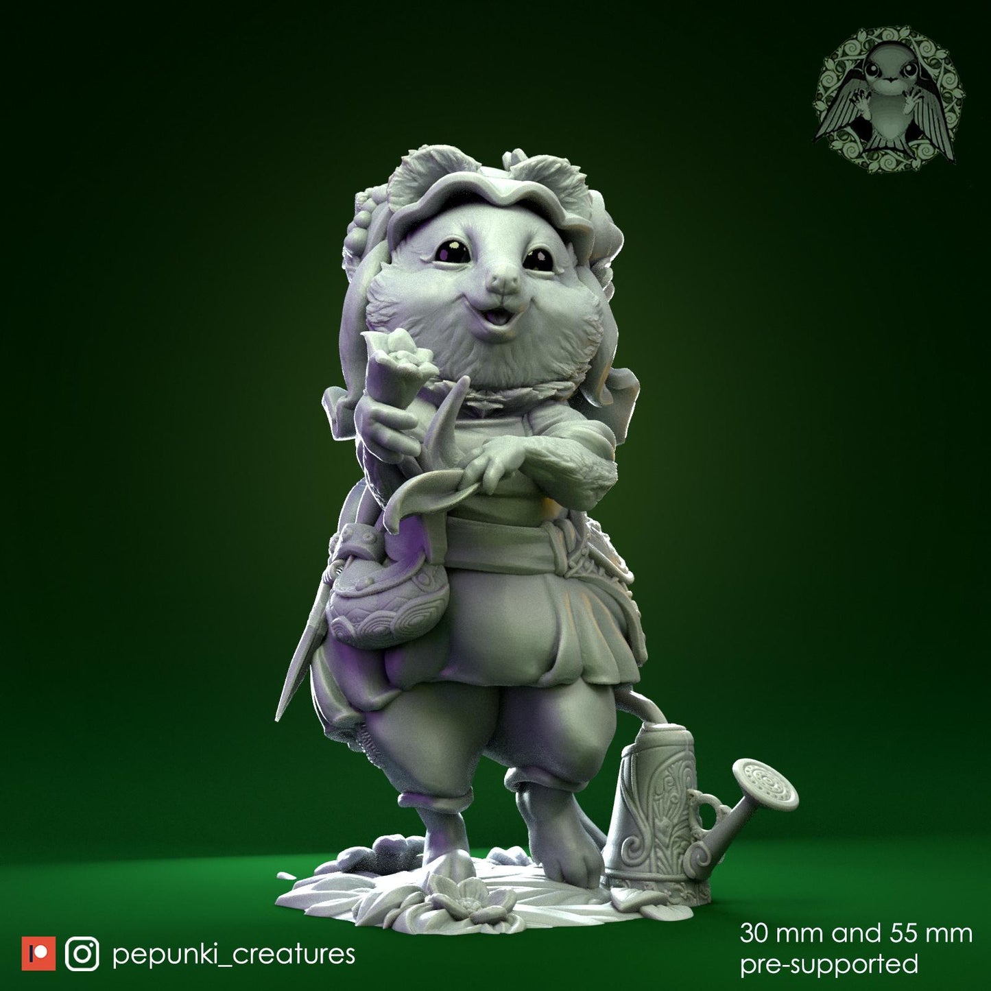 Quokka Gardener | Tabletop Miniature | Pepunki Creatures