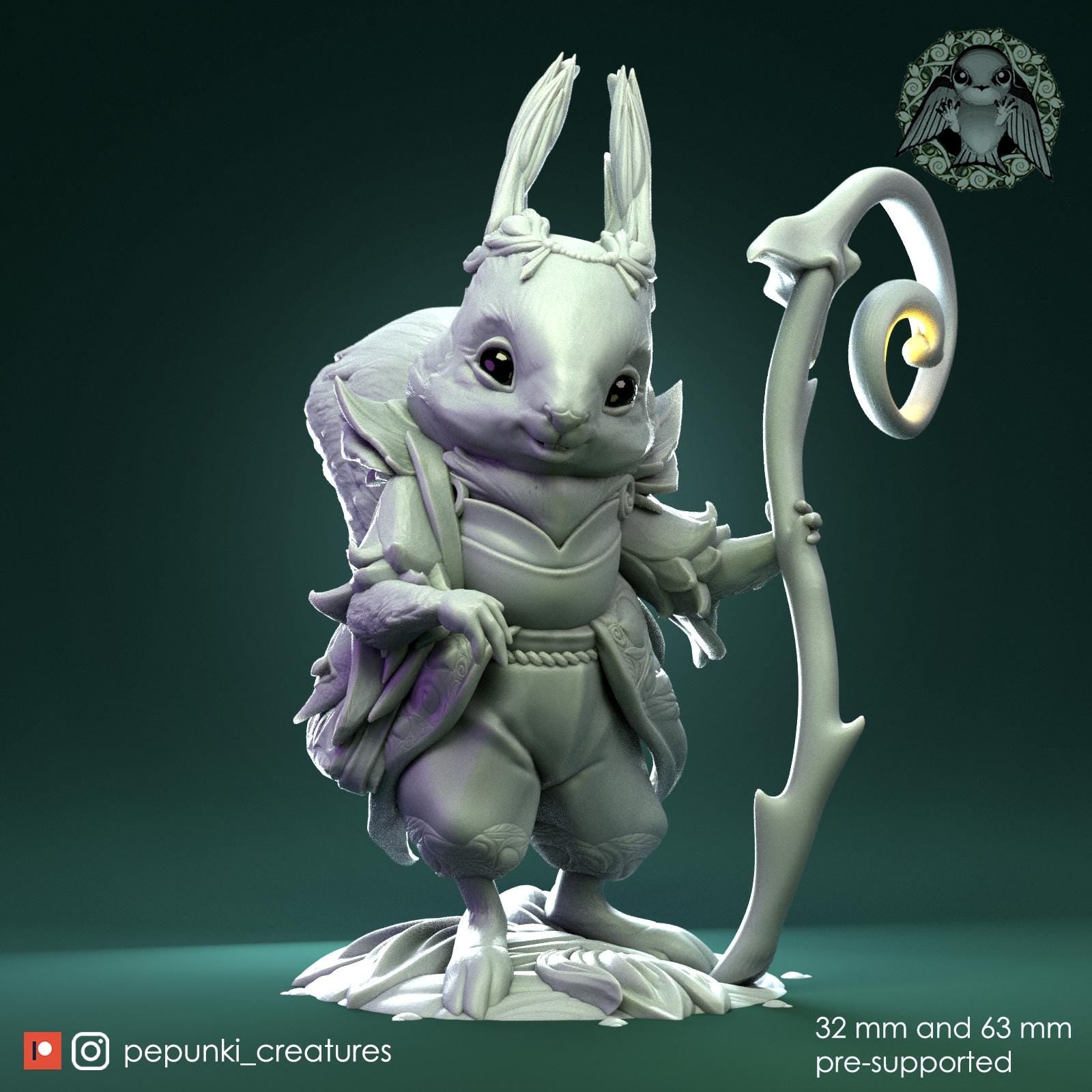 Squirrel Wizard | Tabletop Miniature | Pepunki Creatures
