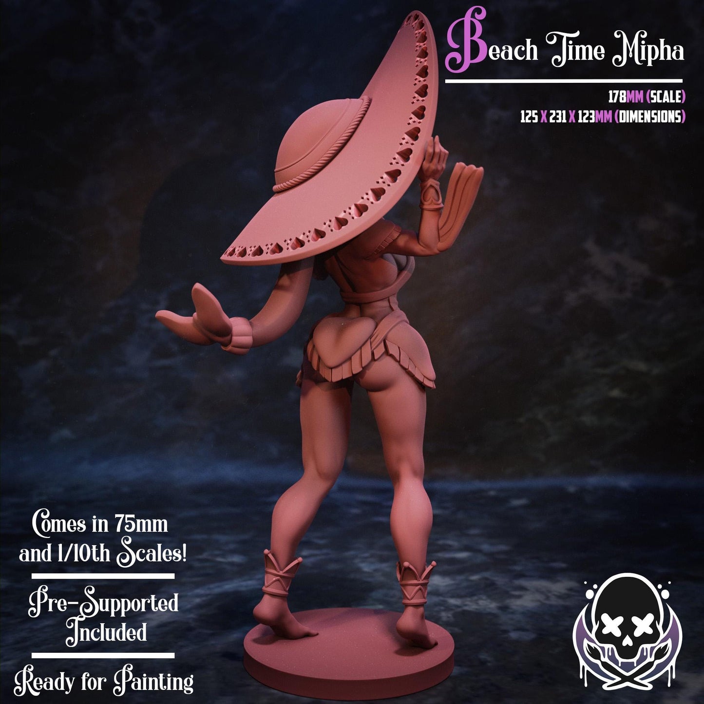 Beach Time Fish Girl Miniature | Jigglystix