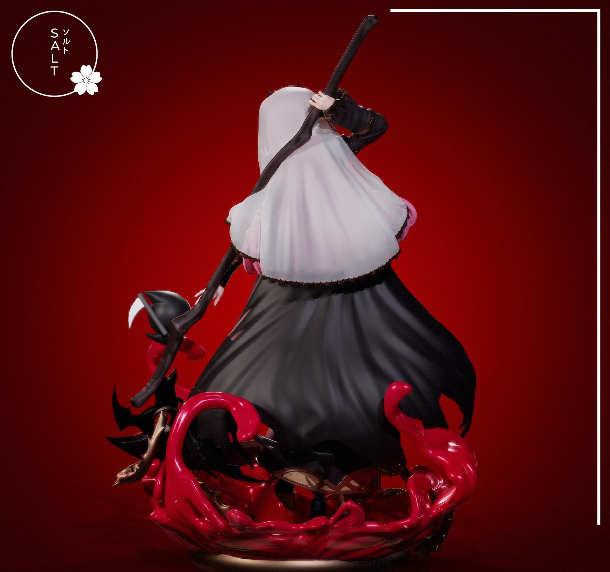 Reaper Girl Model Kit | 3D Resin Printed Figurine | Salt Sculpt