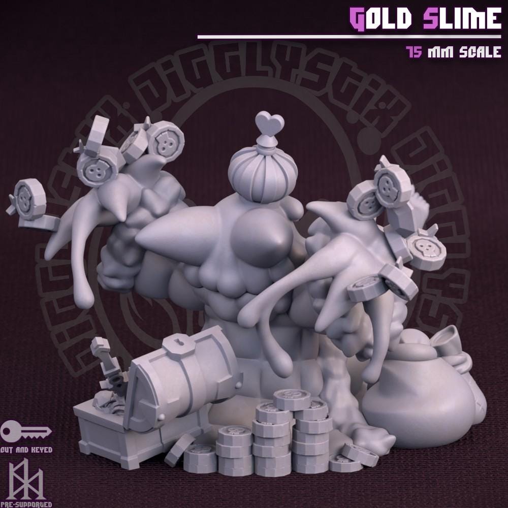 Gold Slime Miniature | Jigglystix