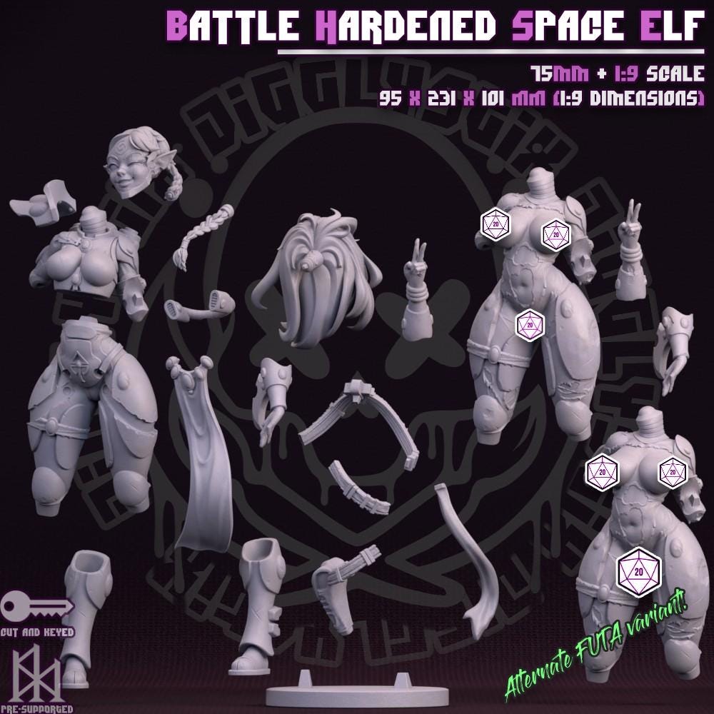 Battle Hardened Space Elf | Jigglystix
