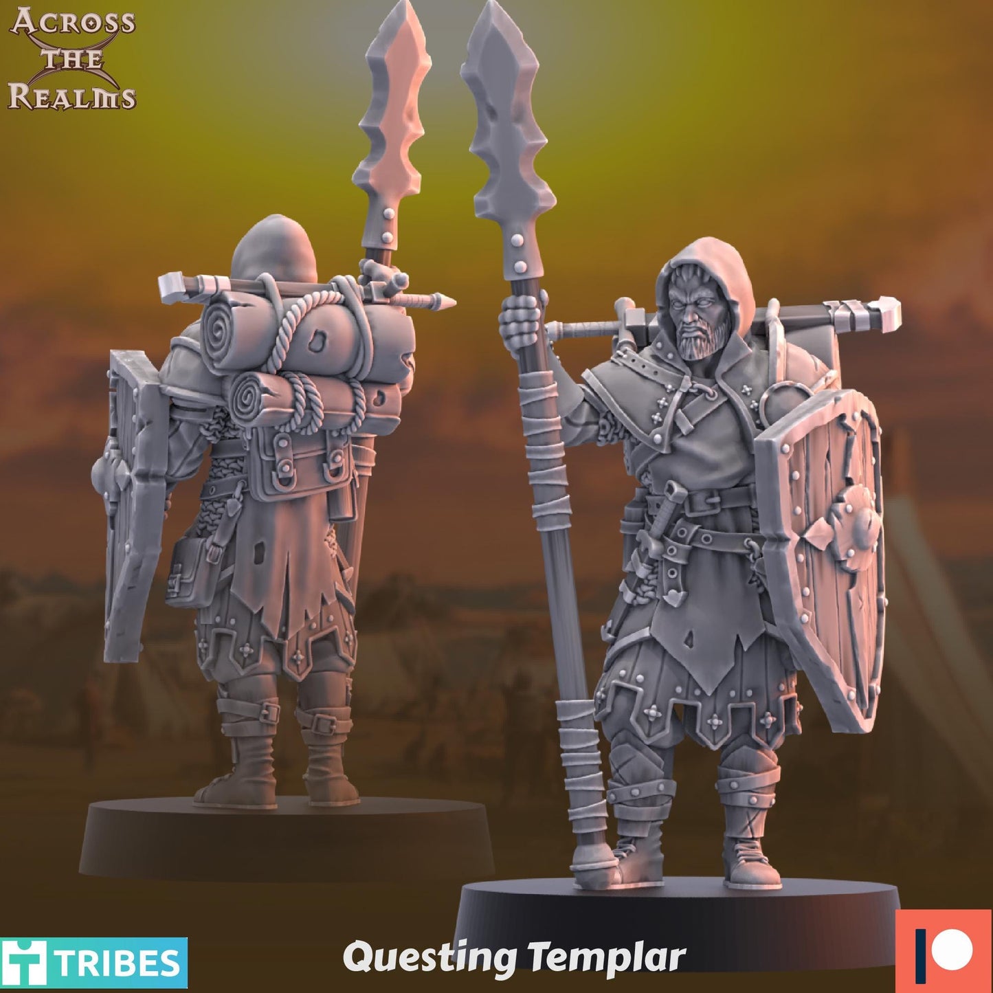 Questing Templar Miniature | Across the Realms