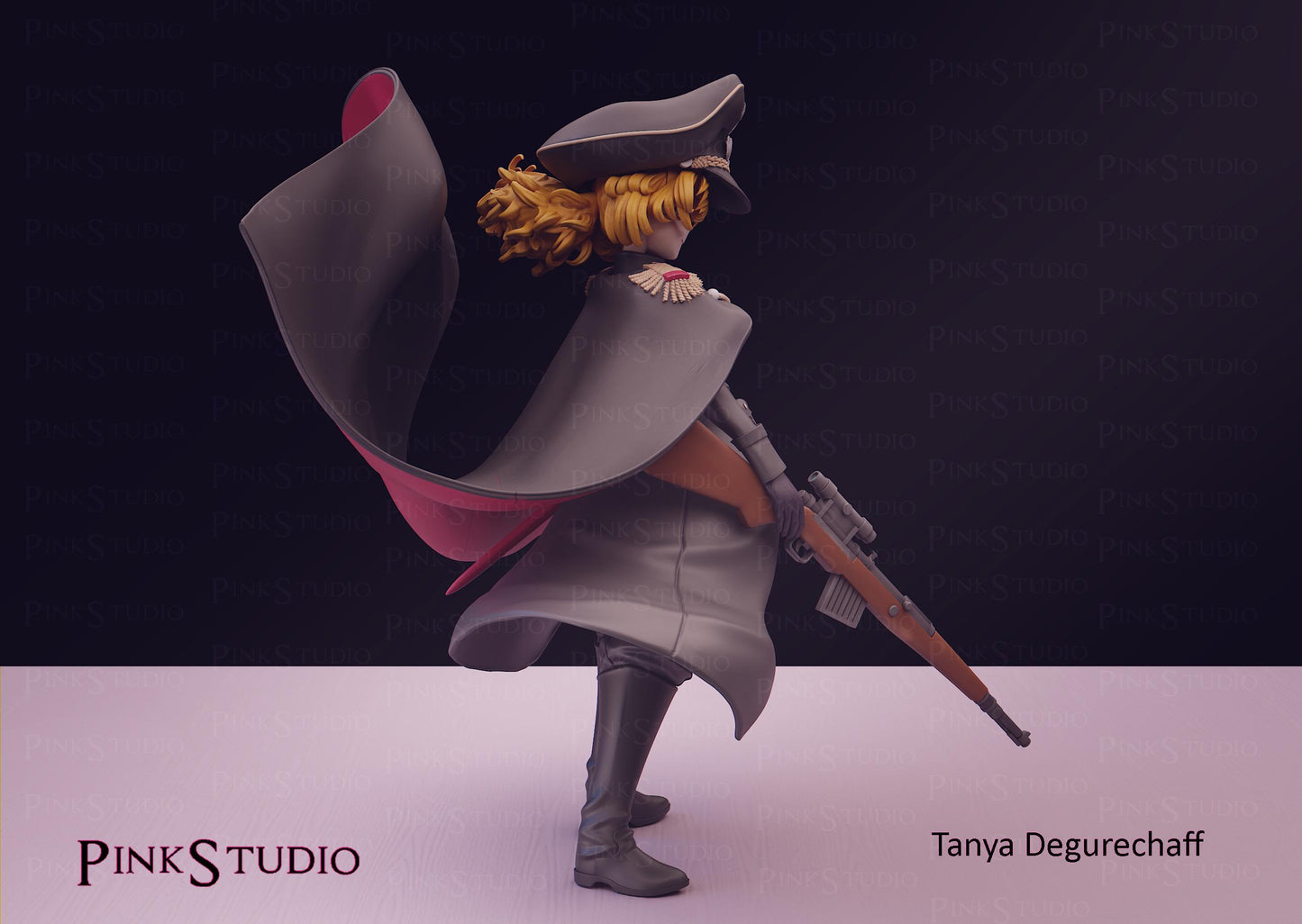 Soldier Girl Model Kit | 3D Resin Printed Figurine | Pink Studio