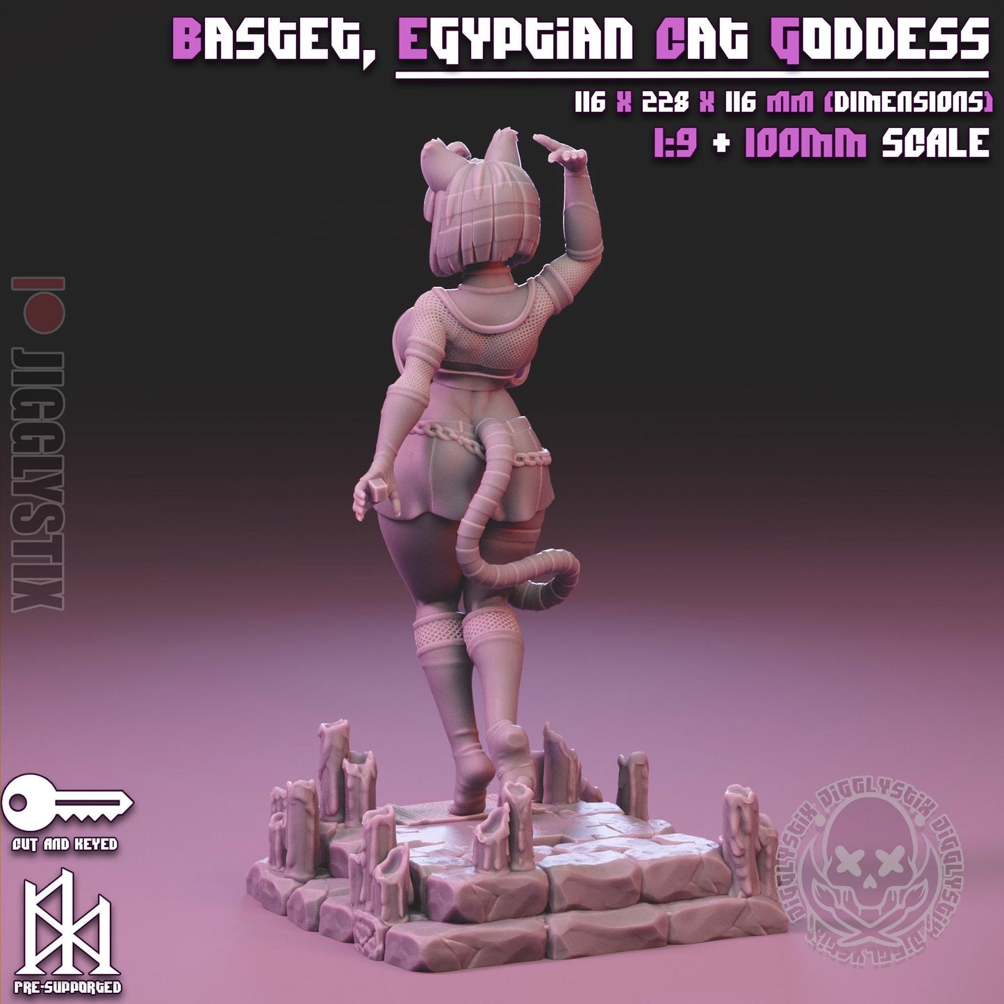 Egyptian Cat Girl Model Kit | Jigglystix