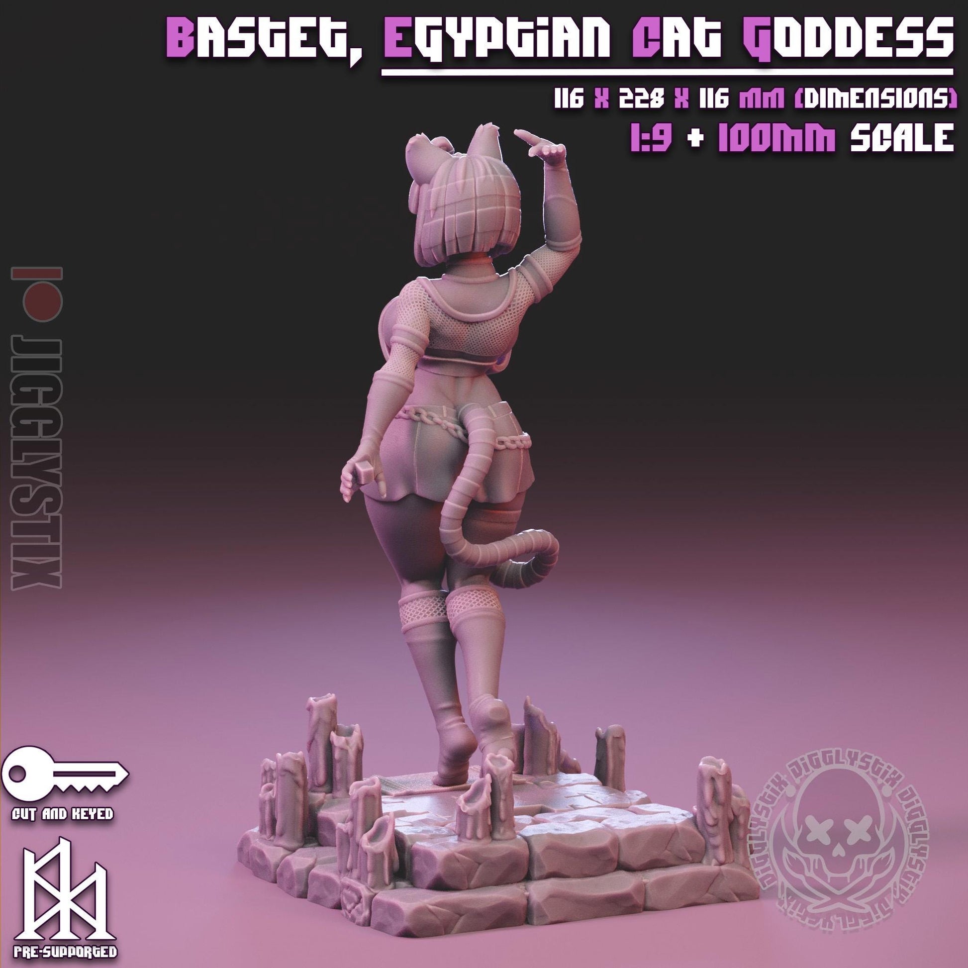 Egyptian Cat Girl Model Kit | Jigglystix