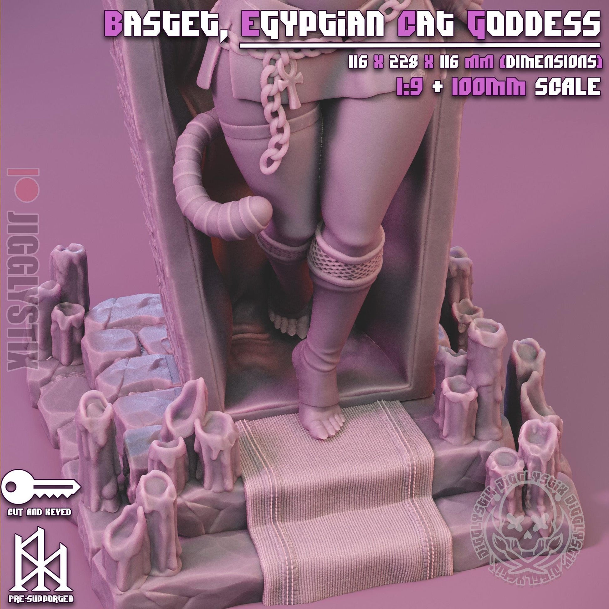 Egyptian Cat Girl Model Kit | Jigglystix