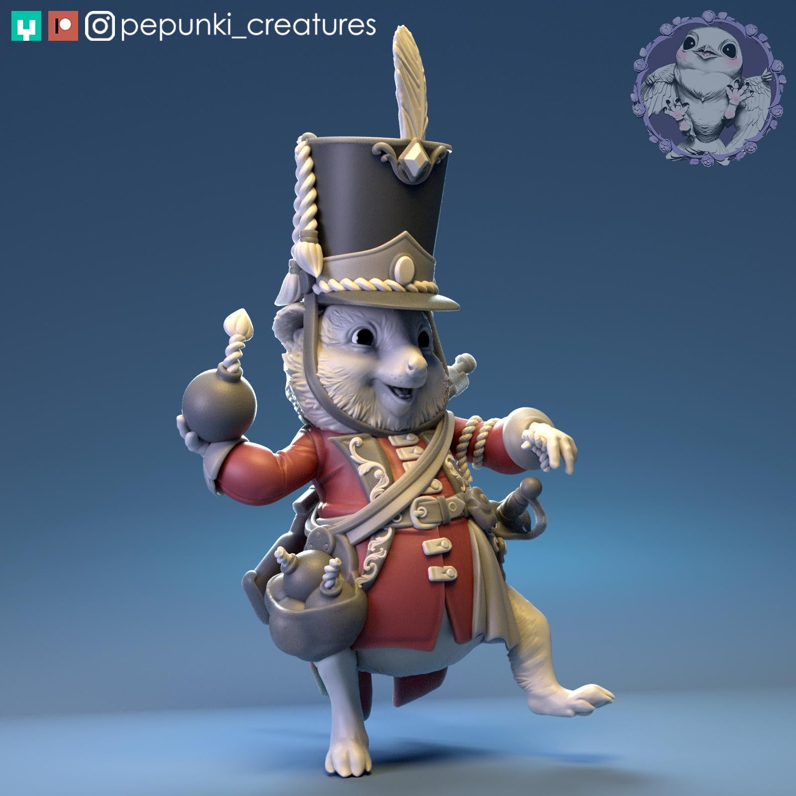 Quokka Grenadier | Tabletop Miniature | Pepunki Creatures